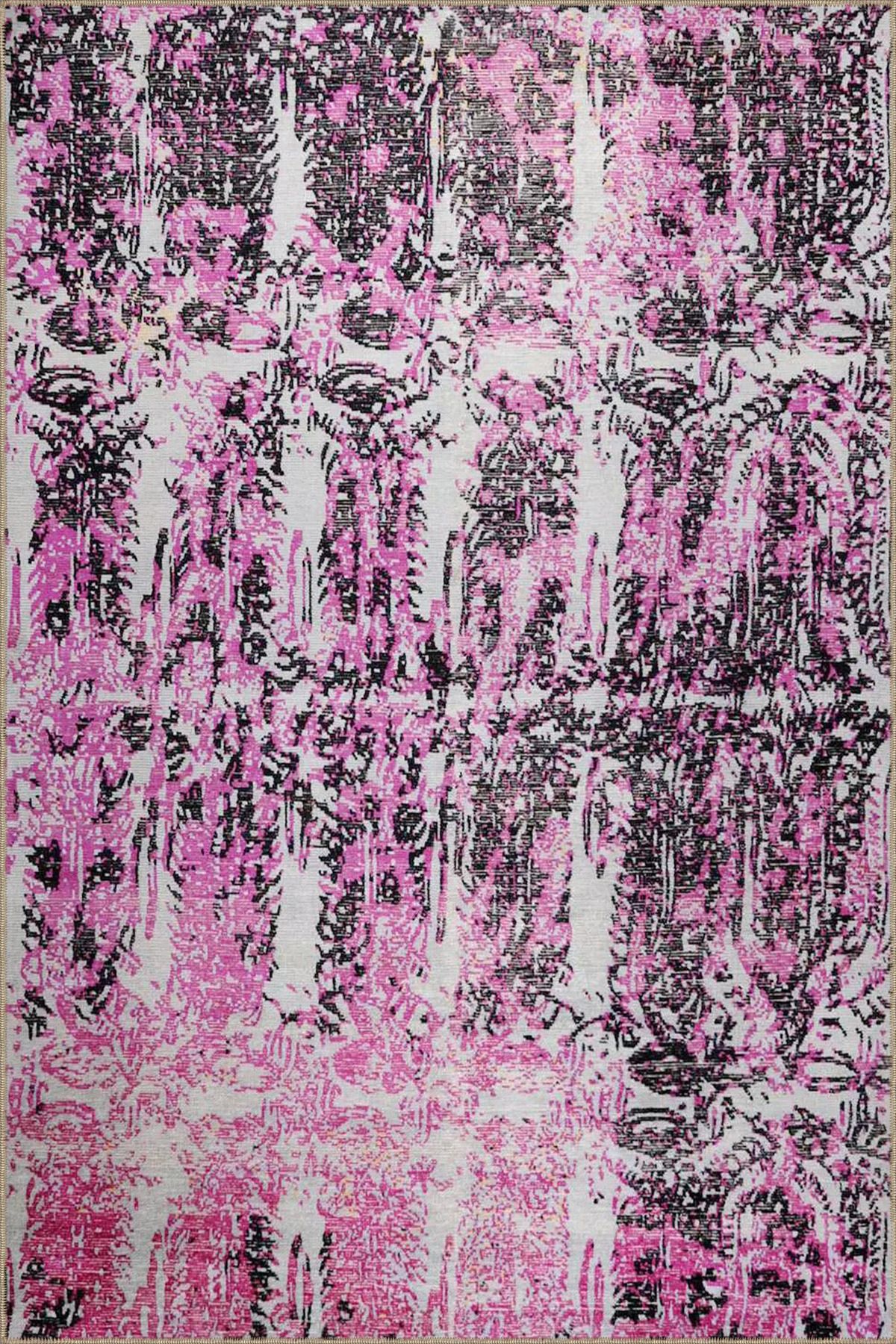 Mor Karışık Renklerde Tonlarda Çizgili Modern Dekoratif ve Dokuma Taban Halı miravip978