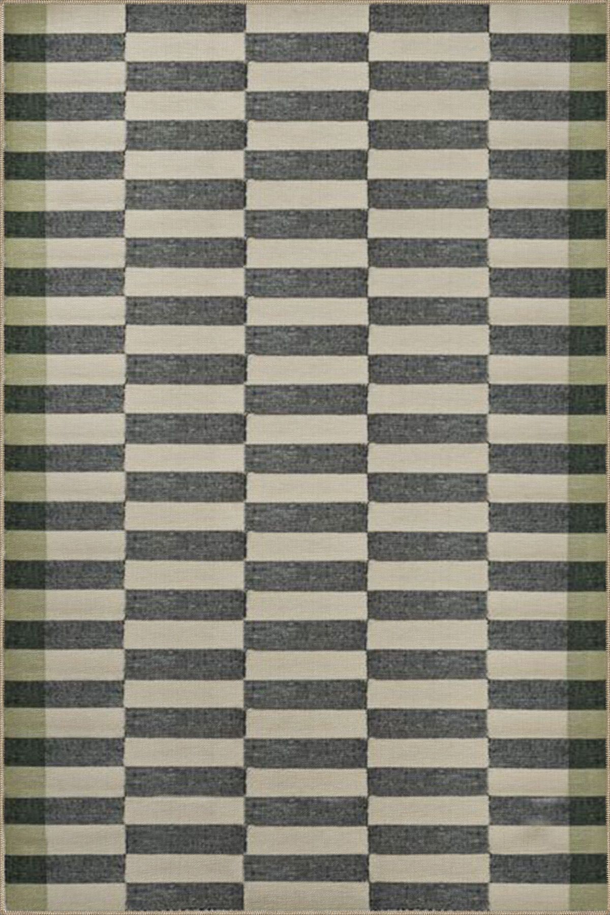 Gri ve Siyah Geometrik Kreatif Dokuma Taban Halı 4174