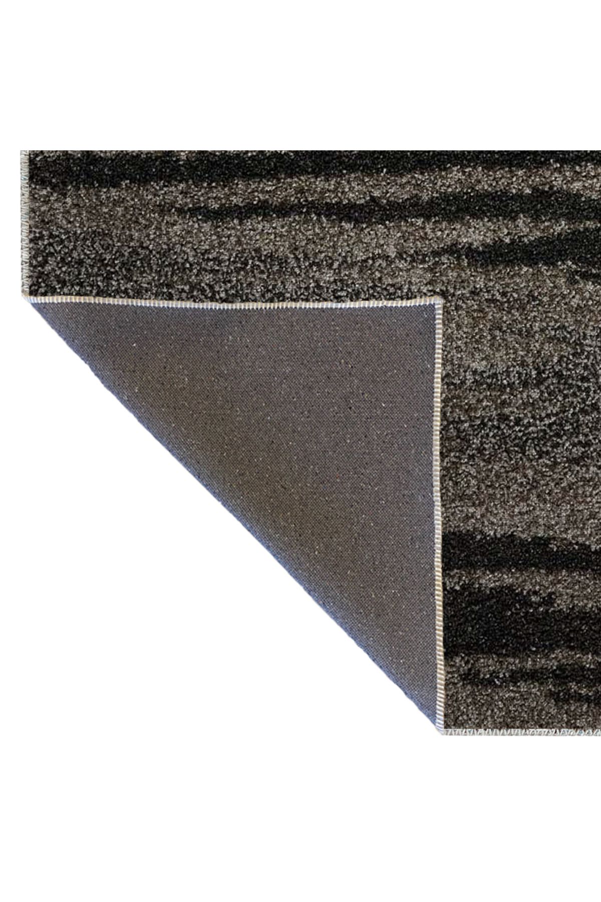 Siyah Gri Temalı Abstract Soyut Desenli Modern Dekoratif Halı 3042