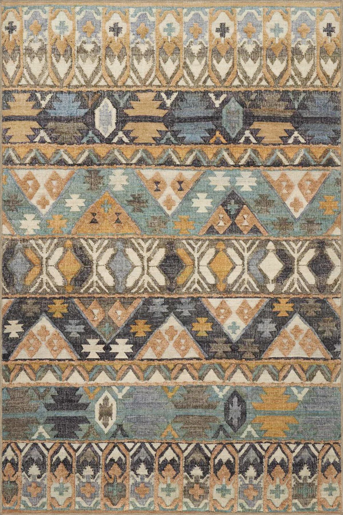 Çapraz Modern Sarı Baklava Desenli Dekoratif Halı miravip571