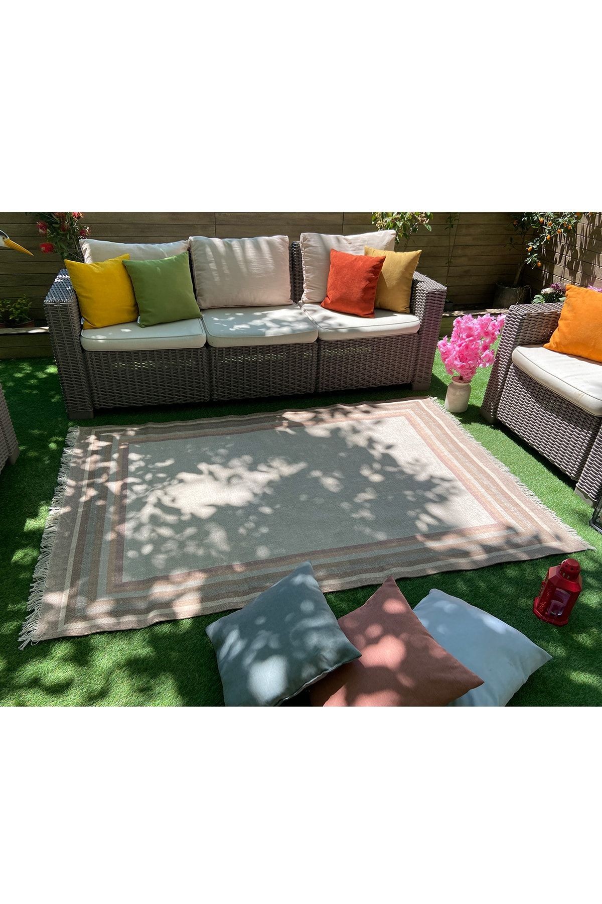 Bahama Çizgili Bej Iskandinav Kilim 305