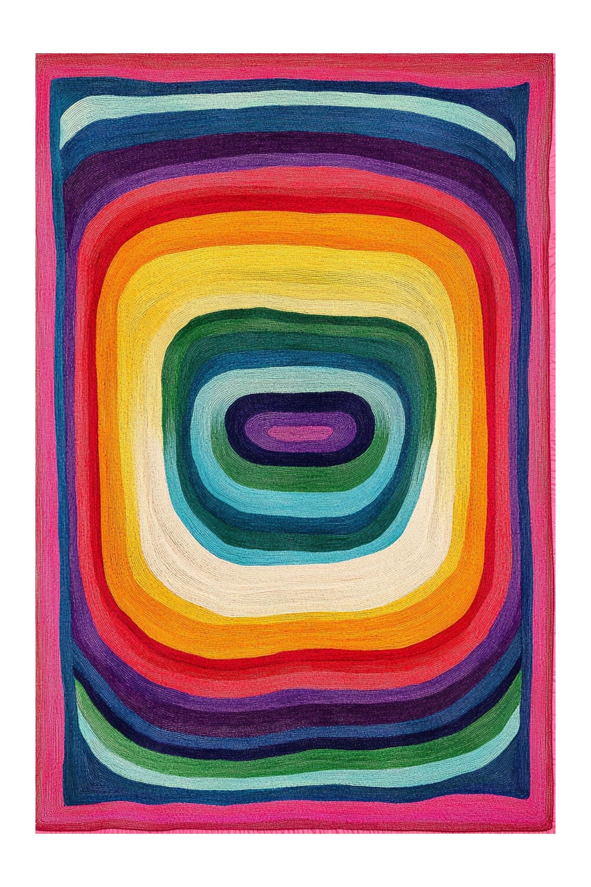 Nova Art Çok Renkli Geometrik Modern Dokuma Taban Dekoratif Salon Halısı 211