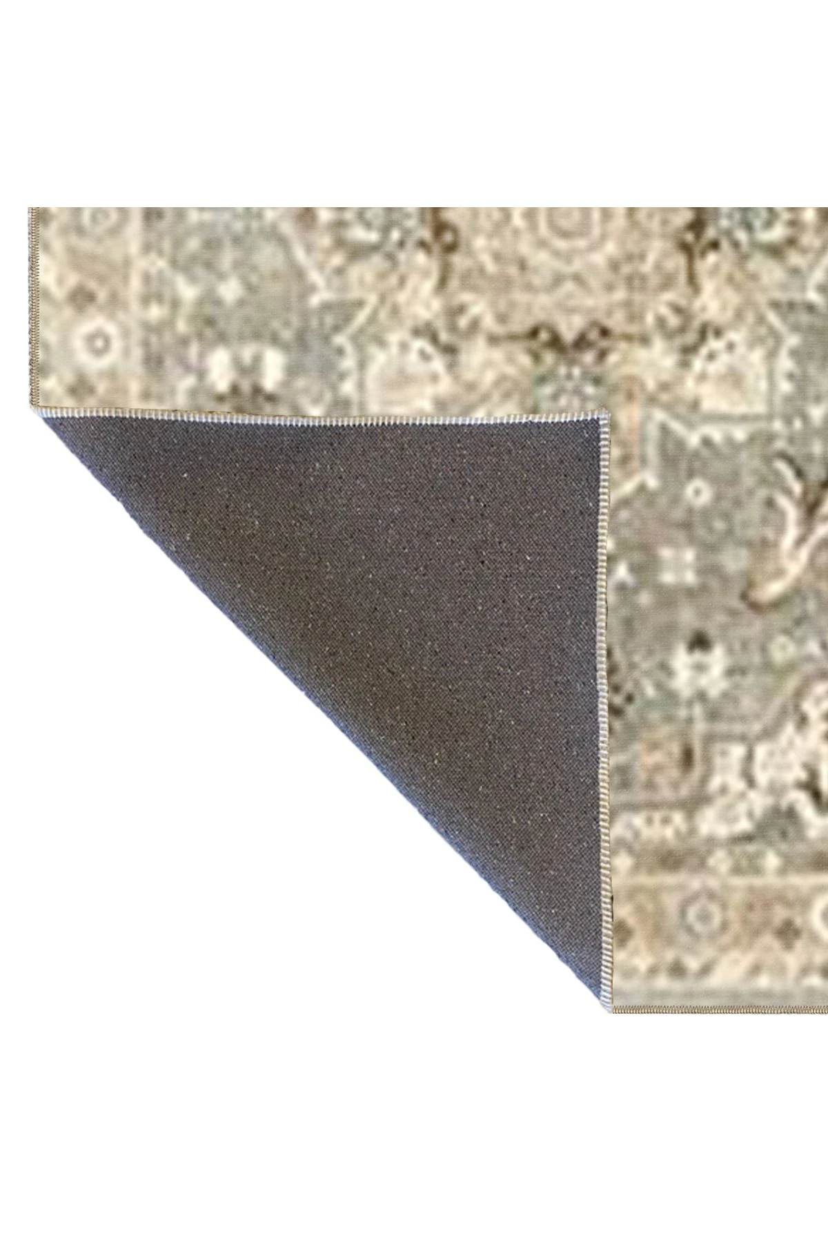 Krem Geometrik Yıldızlı Geleneksel Modern Desenli Dekoratif Yıkanabilir Halı miravip8293