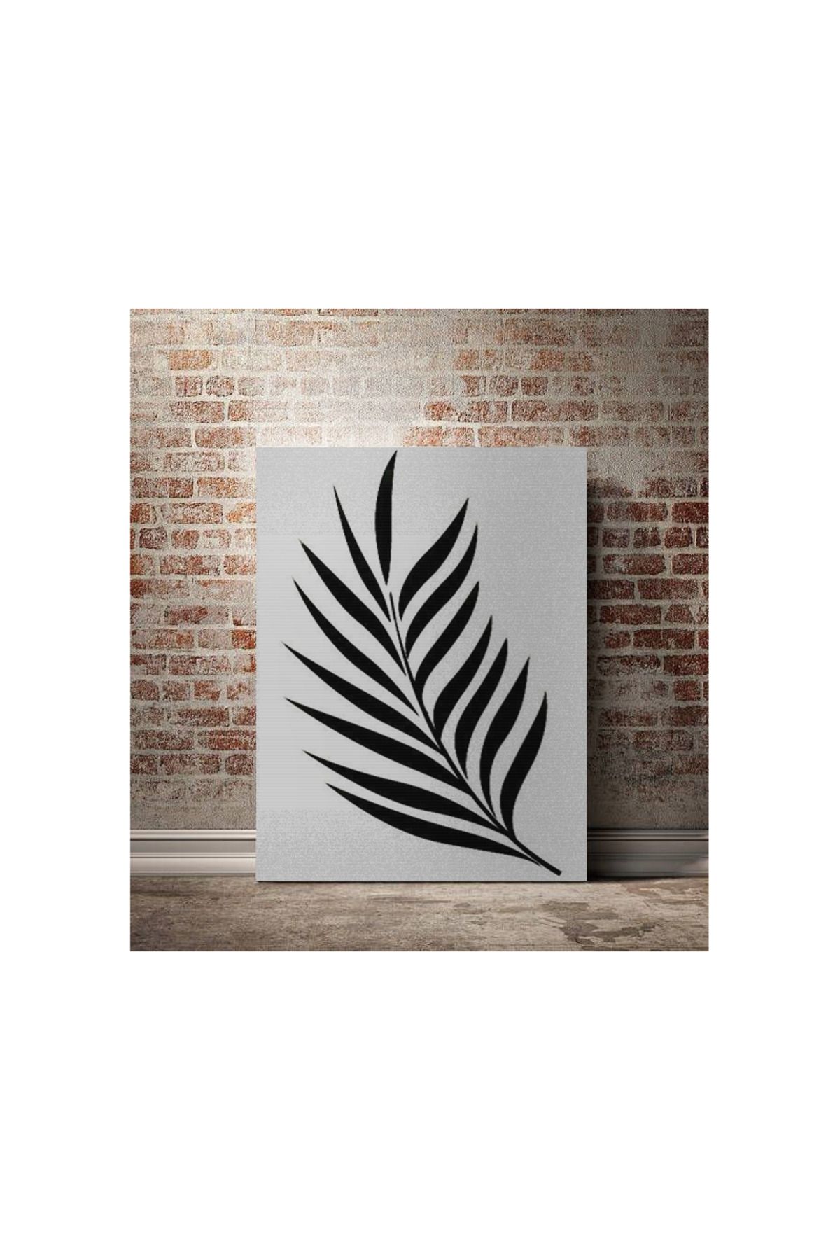 Kanvas Tablo Yaprak Desenli Desenli Temalı Tablo