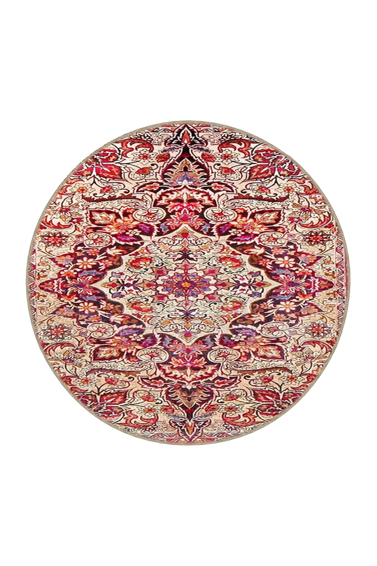 Kırmızı Geleneksel Desenli Dokuma Taban Halı 4059