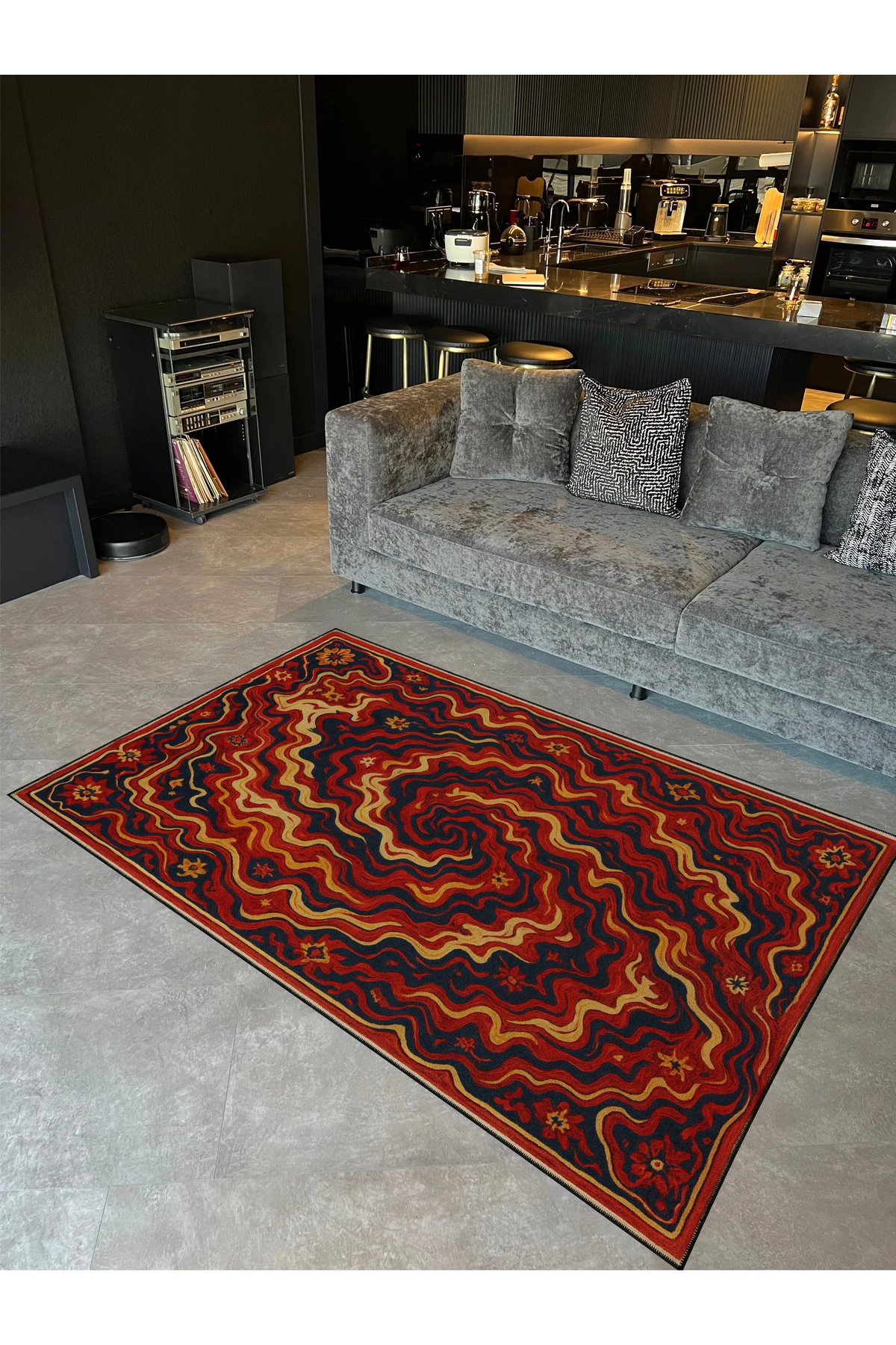 MOSSO Geleneksel Temalı Desen Modern Dekoratif Halı mosso478