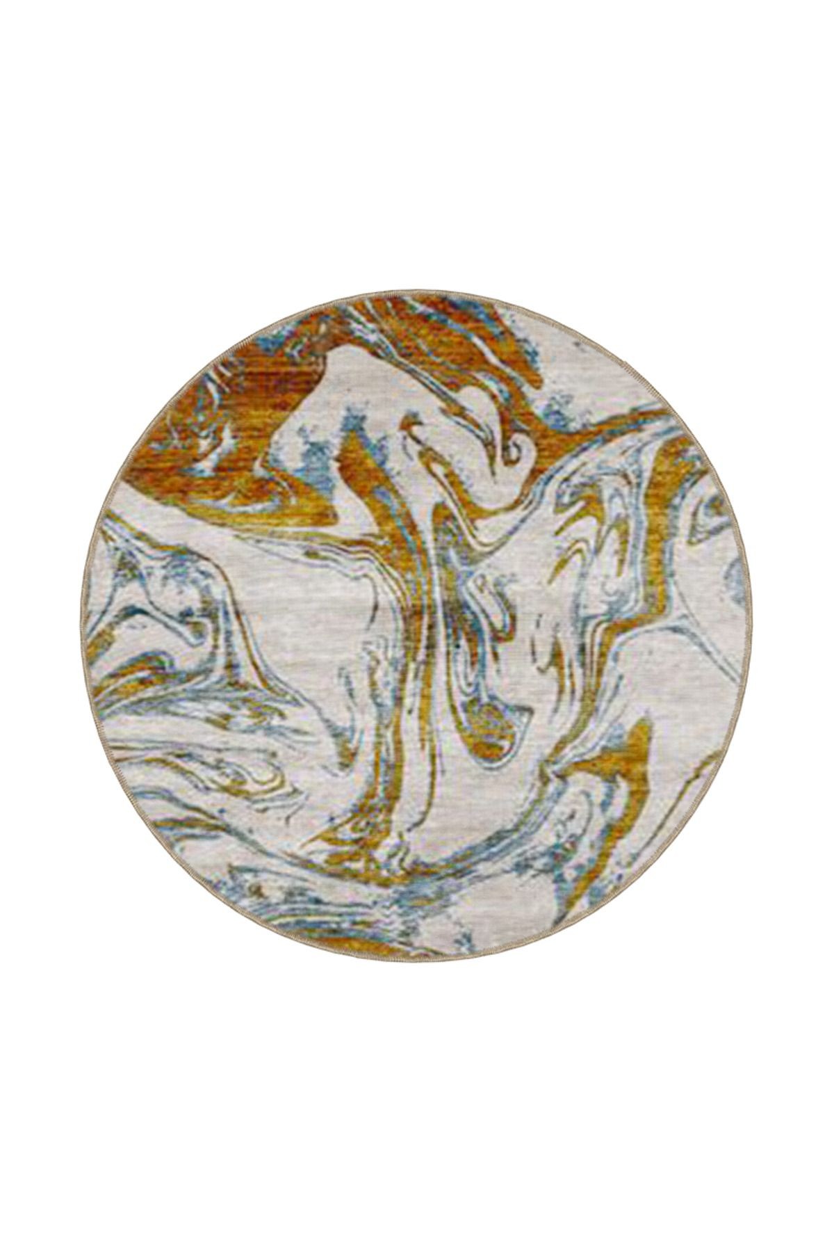 Gri Renkli Açık Tonlarda Pastel Boyalı Modern Dekoratif Halı 4481