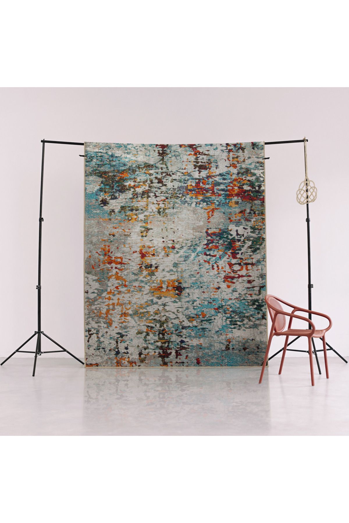 Çok Renkli Soyut Desenli Kreatif Modern Dekoratif Halı 2967