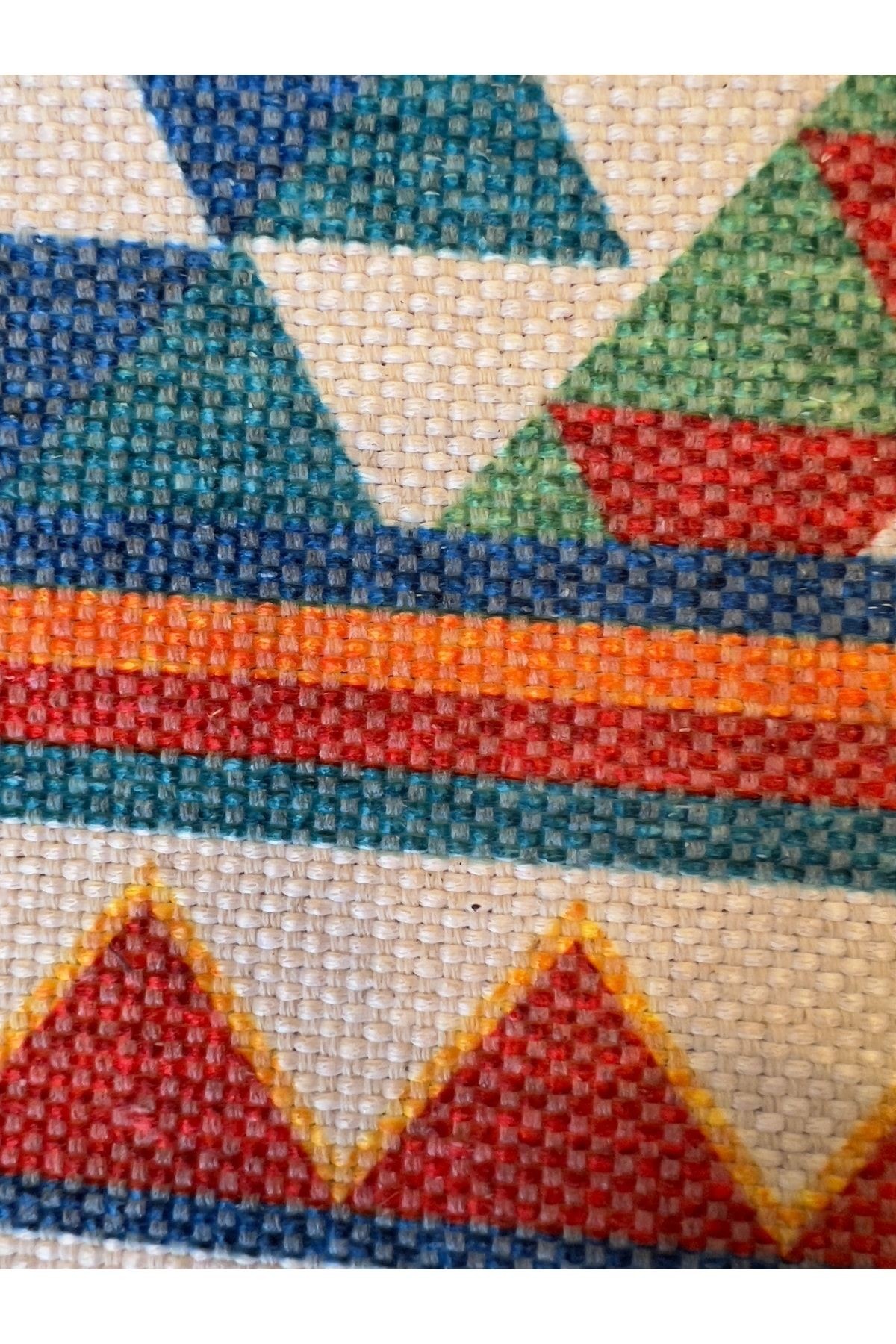 Cotton 551 Etnik Desenli Canlı Çok Renkli Kilim