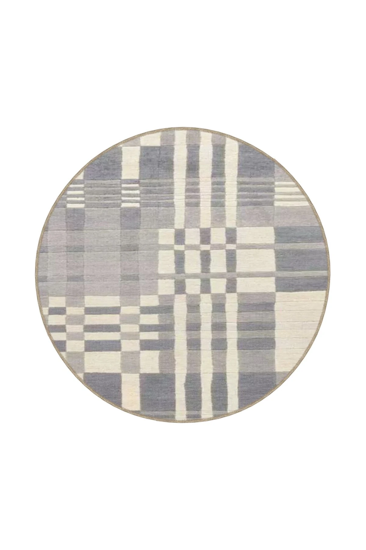 Sarı Krem Renklerdi Modern Dekoratif Halı miravip1008