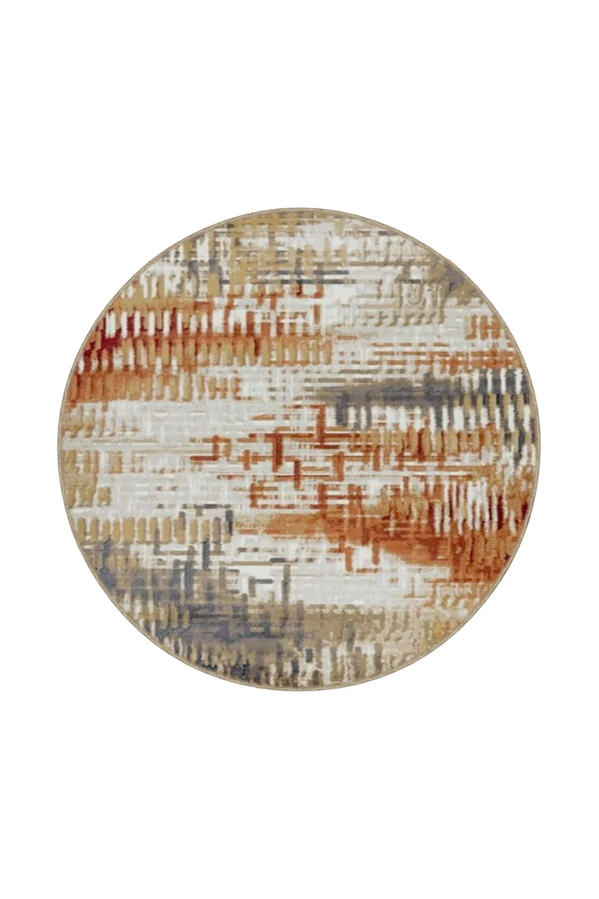 Kahverengi Desenli Dokuma Taban ve Yıkanabilir Halı miravip9490