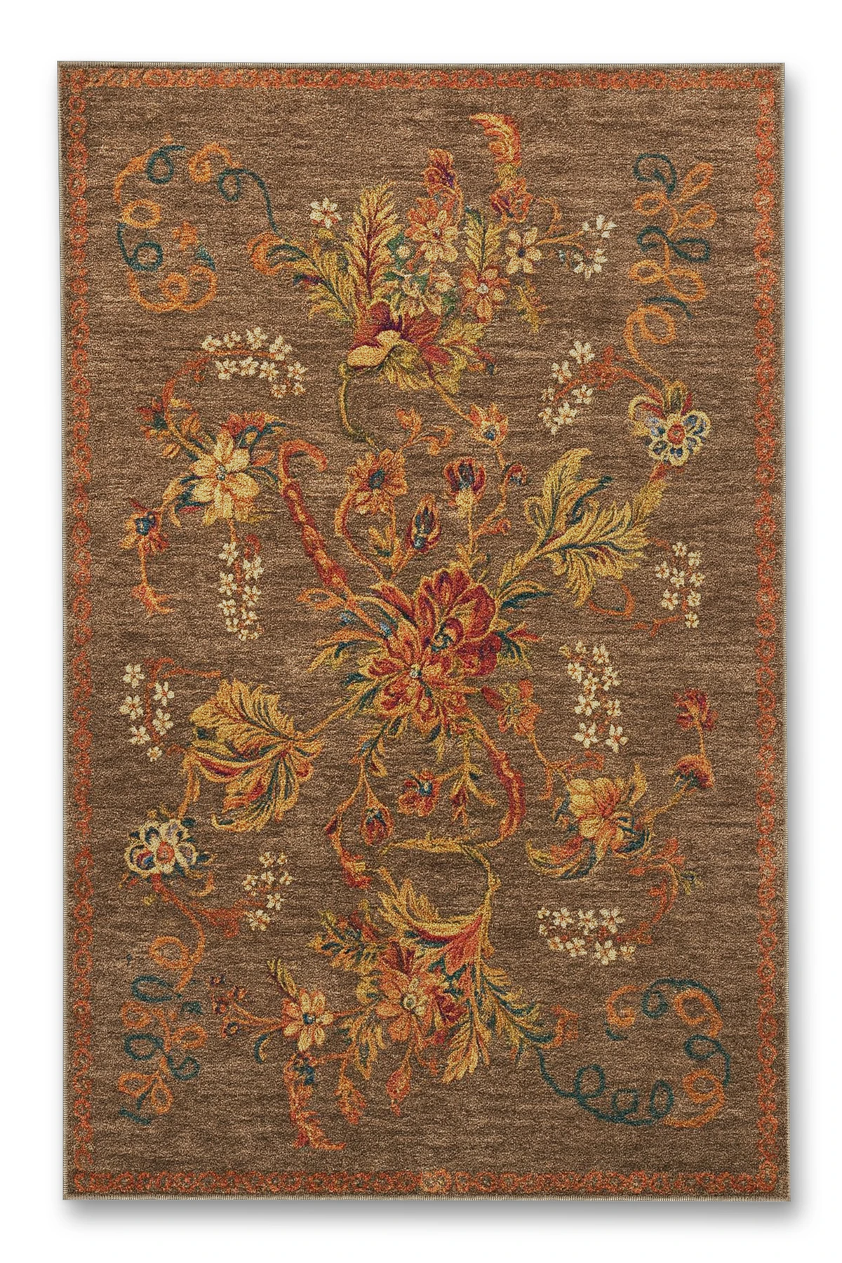 MOSSO Çiçekli Gelenksel Temalı Desenli Modern Dekoratif Halı mosso436