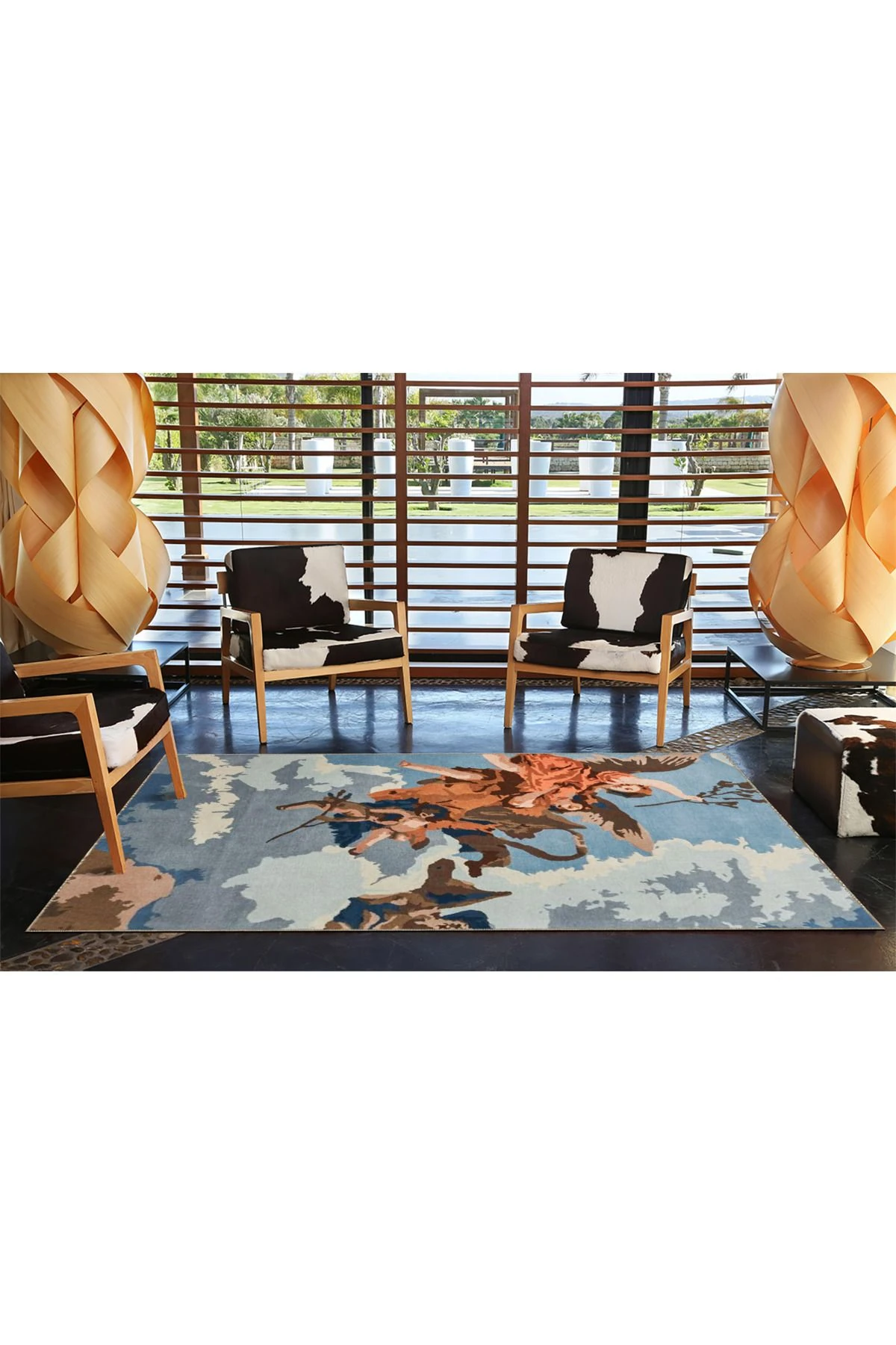 Uçan Kadın Desenli Renkli Dokuma Taban miravip659