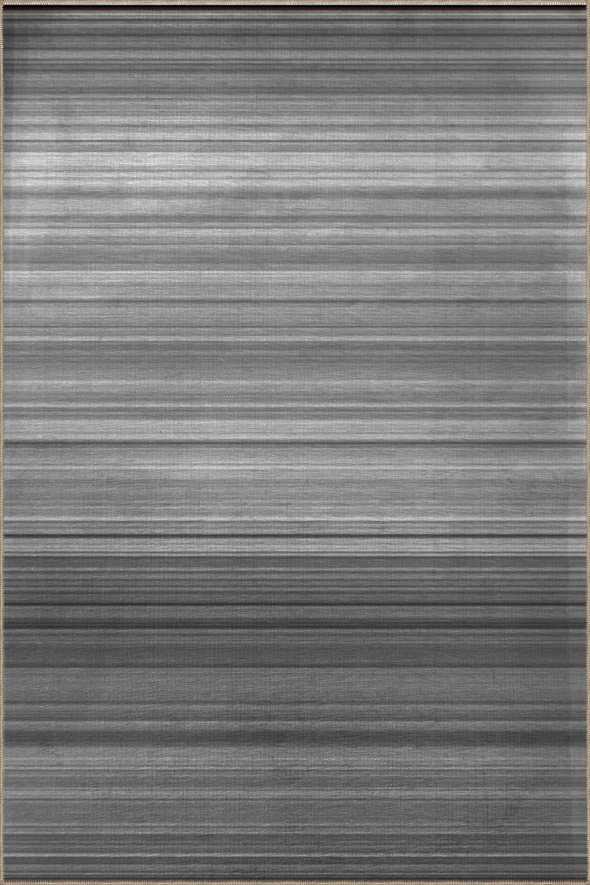 Gri Düz Çizgili Desenli Dokuma Taban Halı 4208