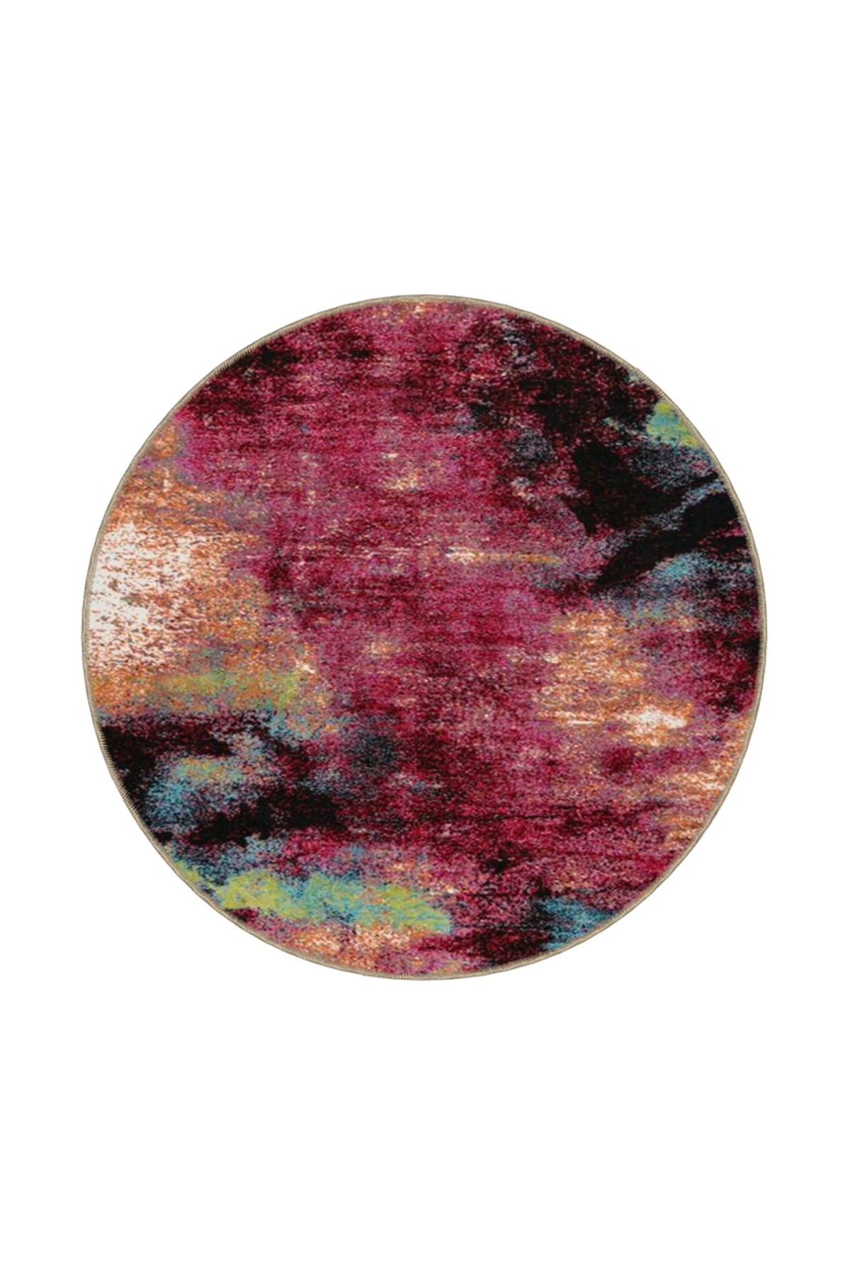 Mor Siyah Pastelli Desenli Dokuma Taban Halı ve Yıkanabilir Halı miravip10418