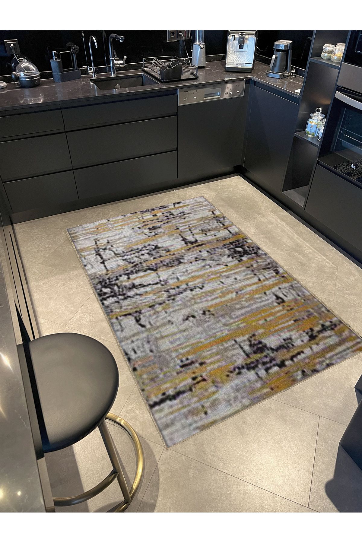 Çok Renkli Abstract Soyut Desenli Kreatif Modern Dekoratif Halı 5259