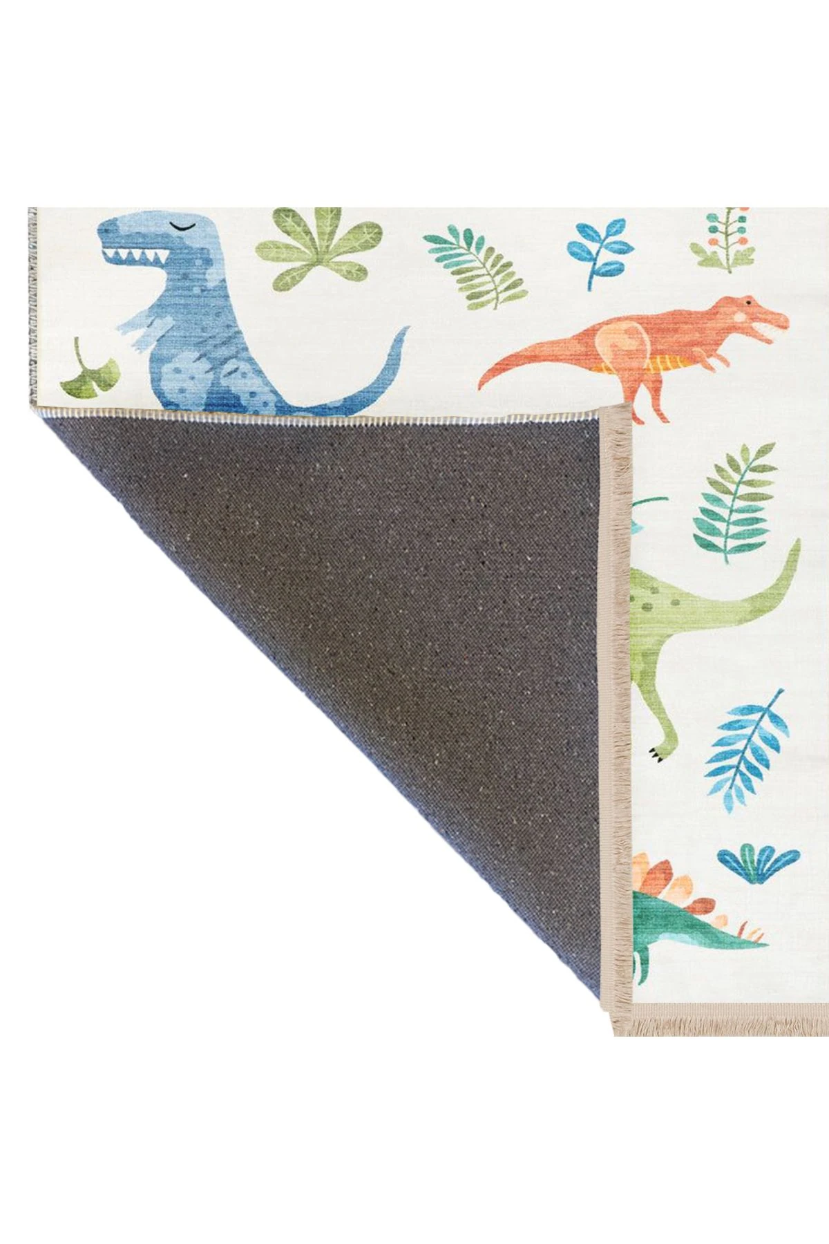 Asya Koleksiyonu Çok Renkli Sevimli Dinozorlar Detaylı Dokuma Taban Modern Dekoratif Halı asya29