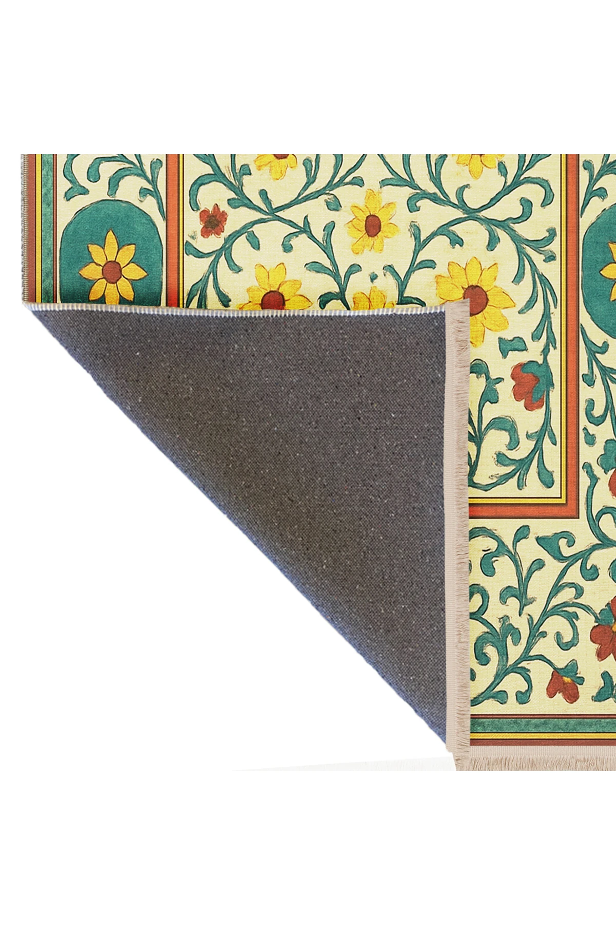 MOSSO Çok Renkli Geleneksel Temalı Desen Dokuma Taban Modern Dekoratif Halı mosso297