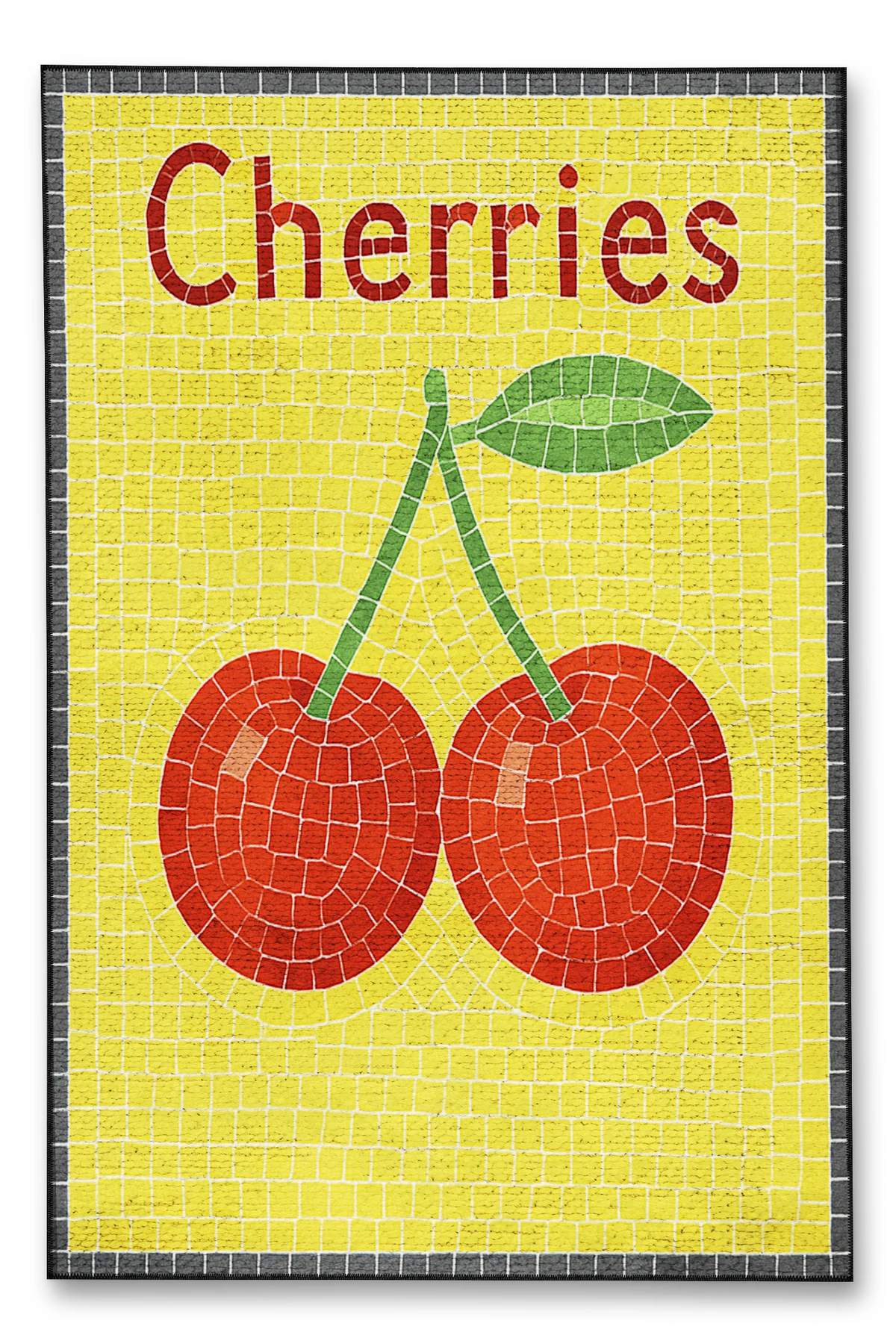 MOSSO Oranges Yazılı Desen Dokuma Taban Vintage Dekoratif Halımosso992