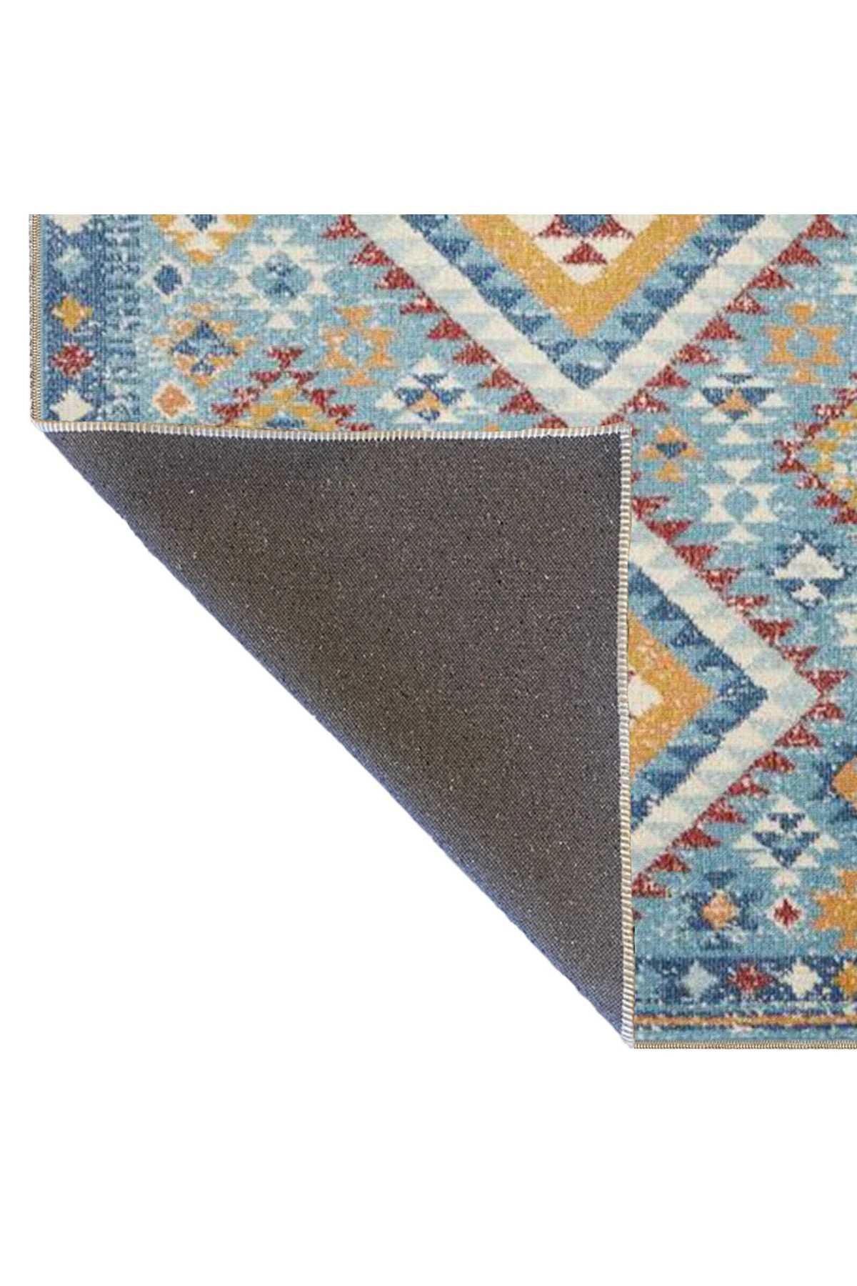 Çapraz Baklavalı Desenli Dokuma Taban ve Dekoratif Halı miravip629