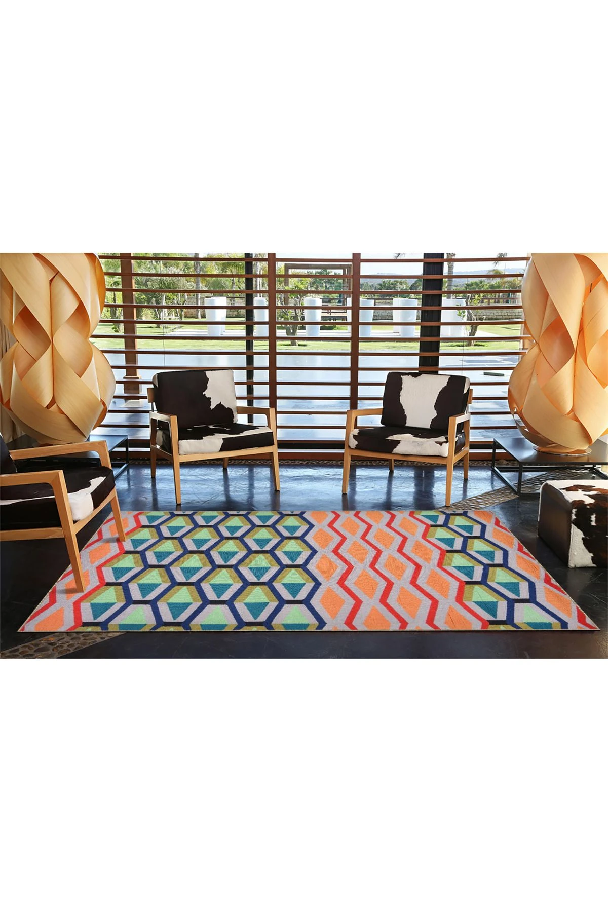 Geometrik Desenli Dokuma Taban miravip690