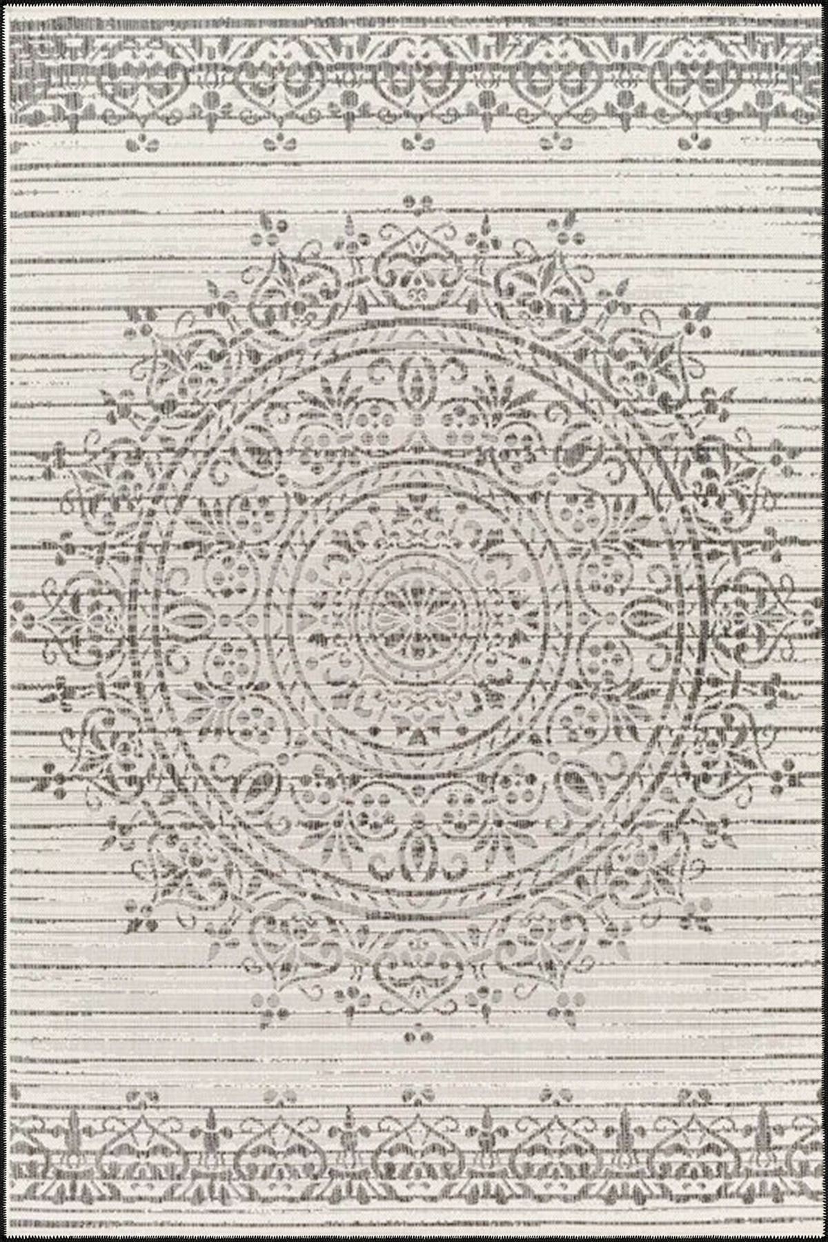 Antrasit Geometrik Şekilli Desenli Dekoratif Yıkanabilir Halı miravip8430