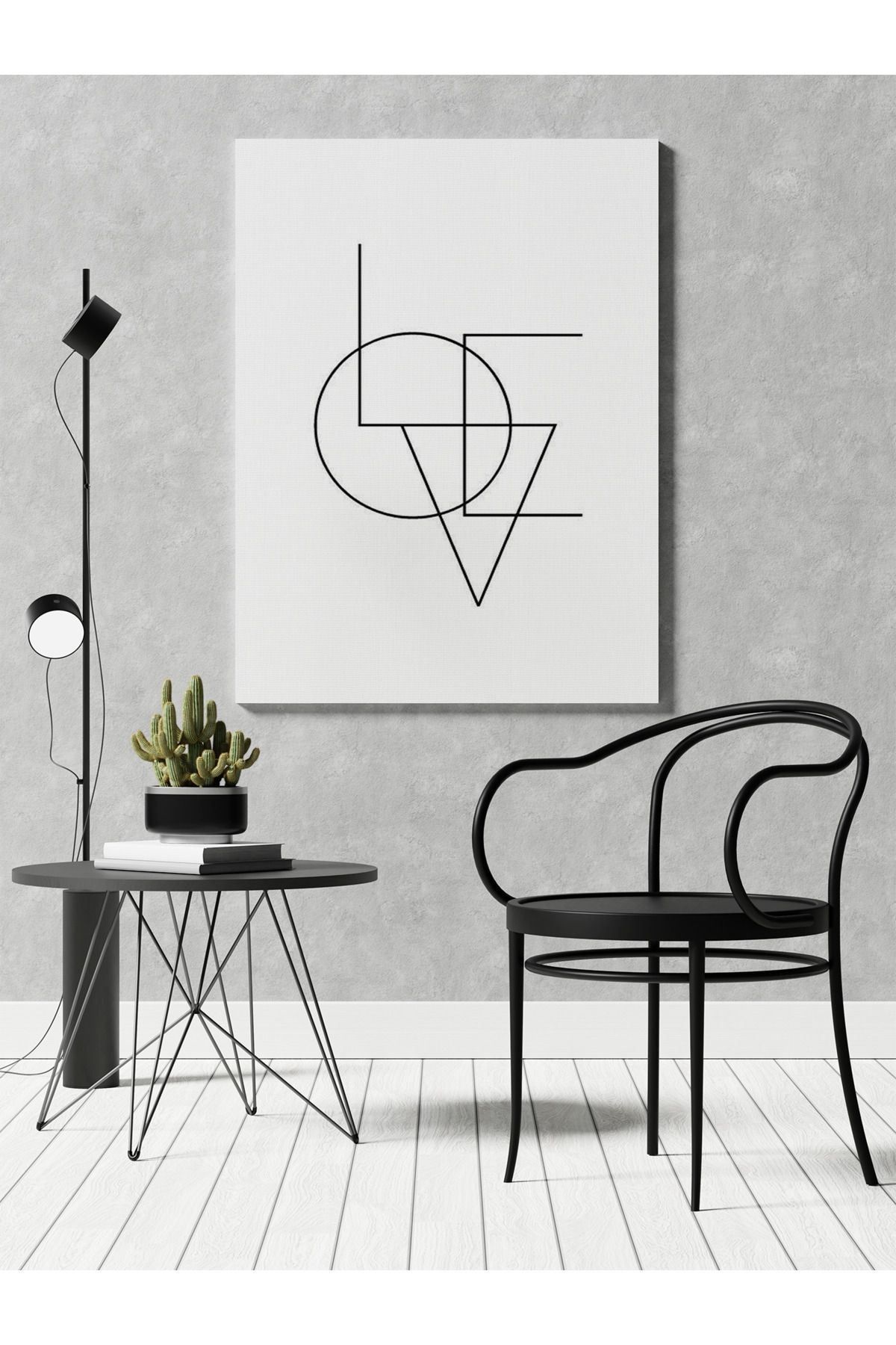 Kanvas Tablo Geometrik Kalem Çizgili Desenli Temalı Desenli Temalı Tablo