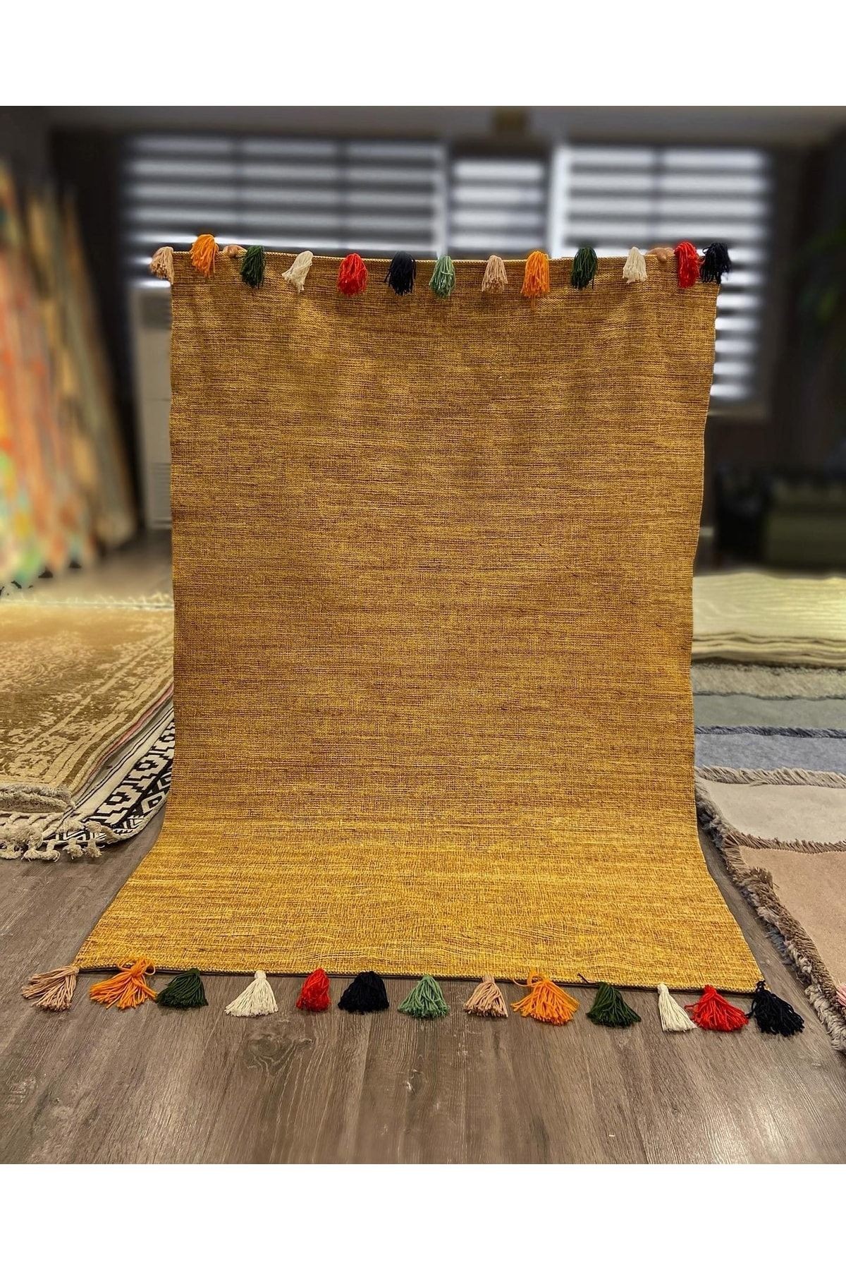 Moroccan 9000 Renkli Püsküllü Bohomian Ve Modern Kilim