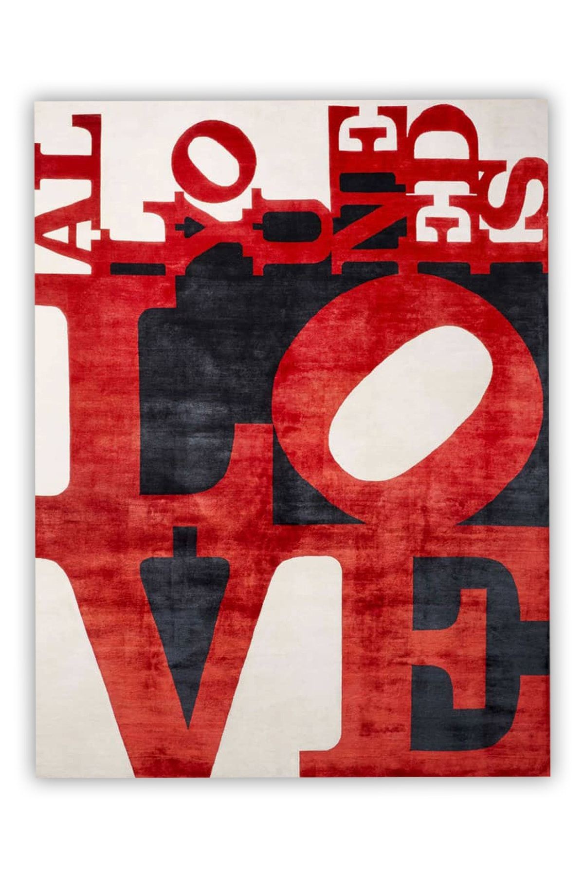 Mira 1238 All You Need Is Love Red Yazılı Dokuma Taban Halı