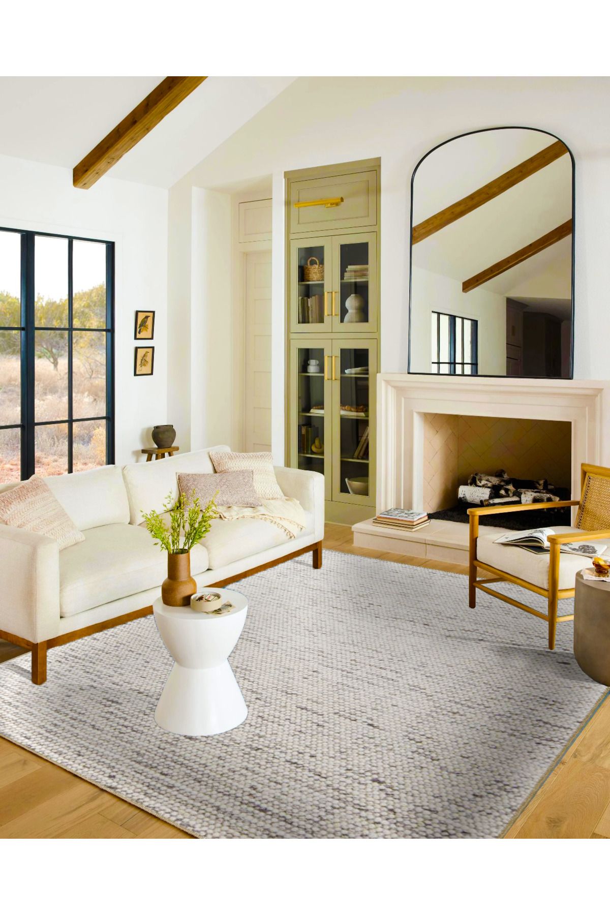 Gri Noktalı Dekoratif Halı ve Yıkanabilir Halı miravip9620