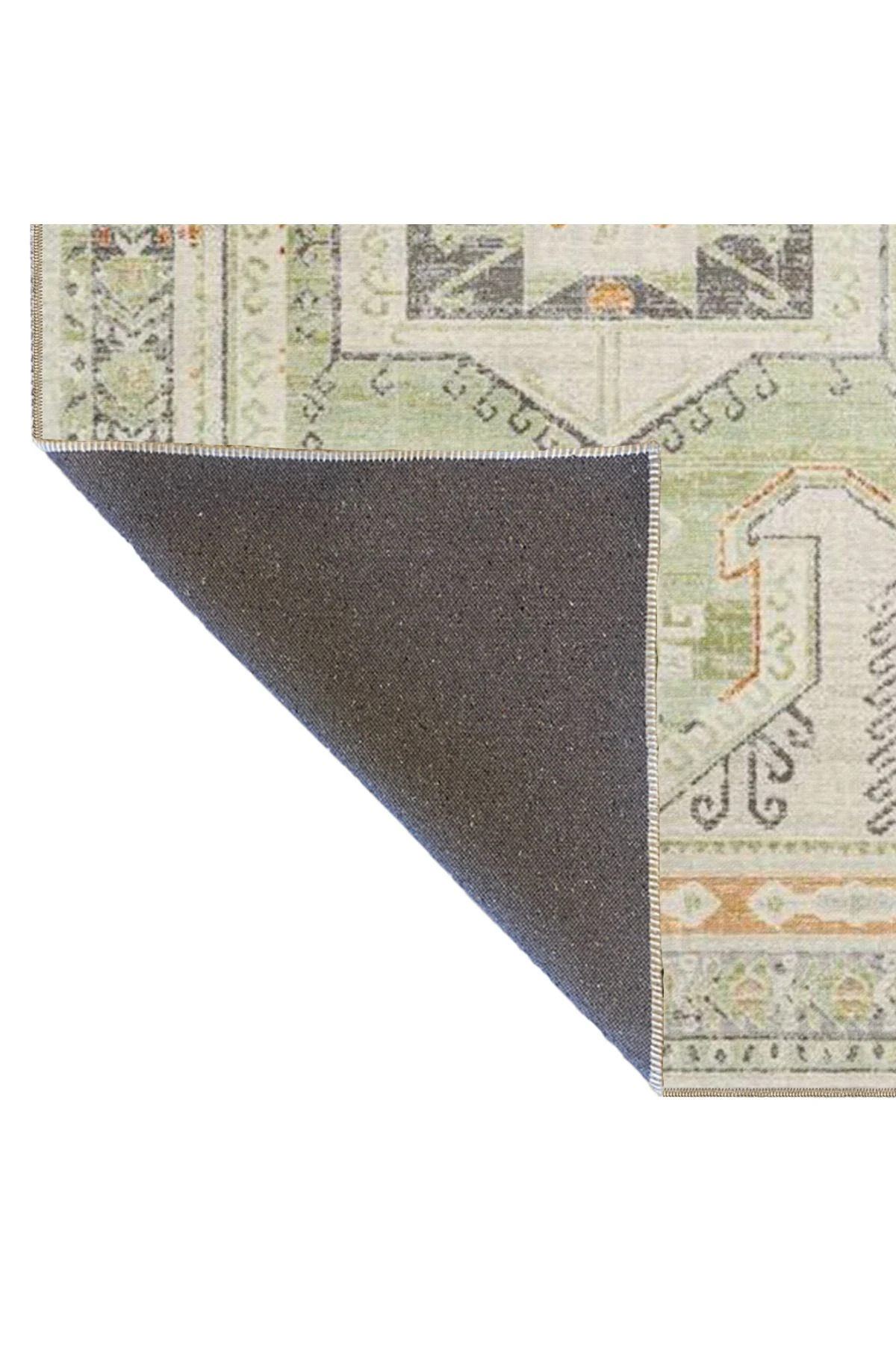 Modern Kahverengi Çerçeveli Desenli Dokuma Taban Yıkanabilir Halı miravip8366