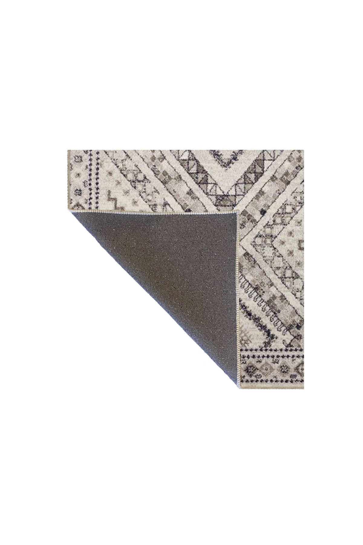 Gri Tonlarda Çapraz Desenli Dokuma Taban Halı miravip322