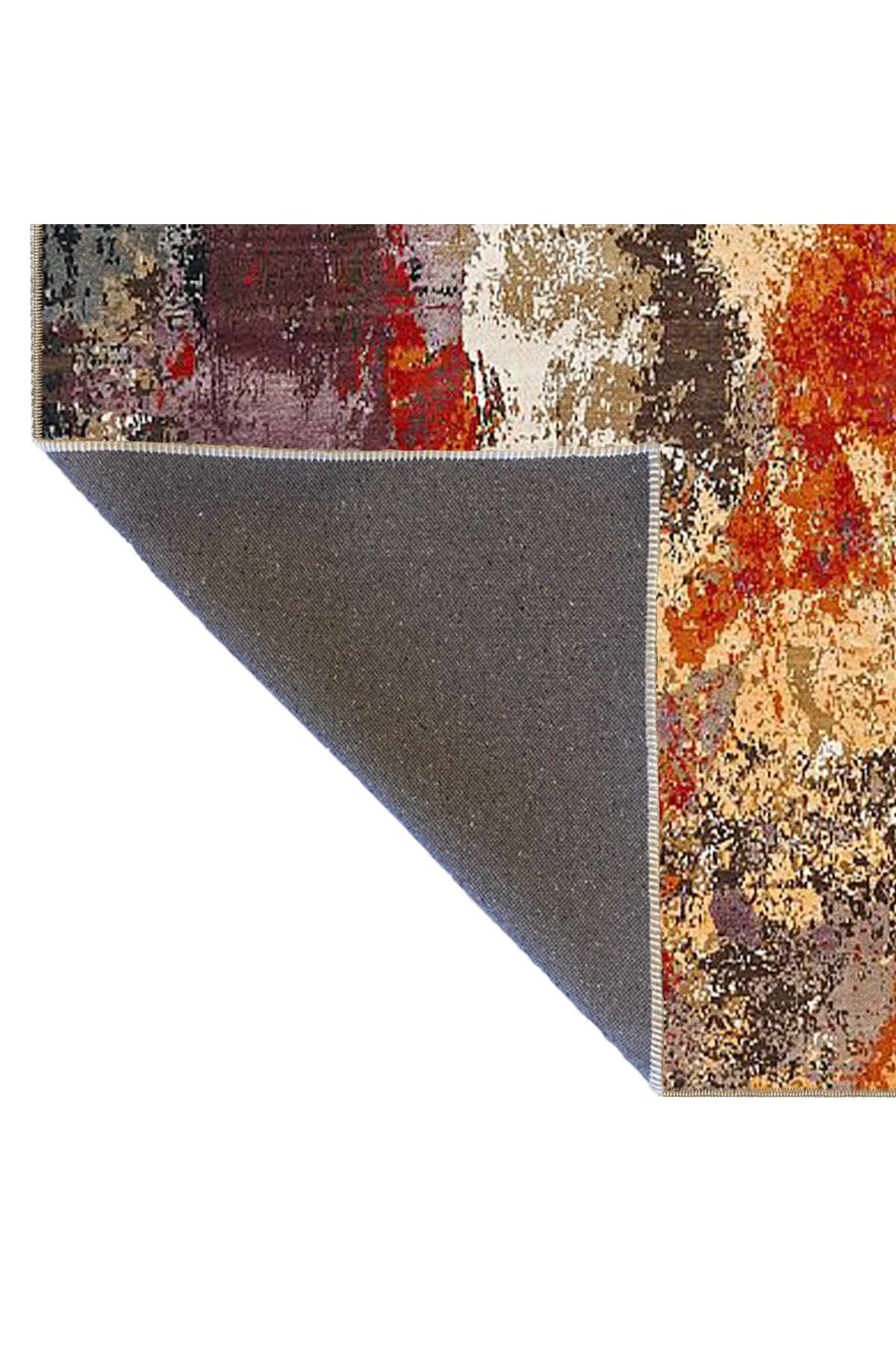 Modern Kırmızı Akan Motifli Desenli Dekoratif Dokuma Taban Halı miravip516