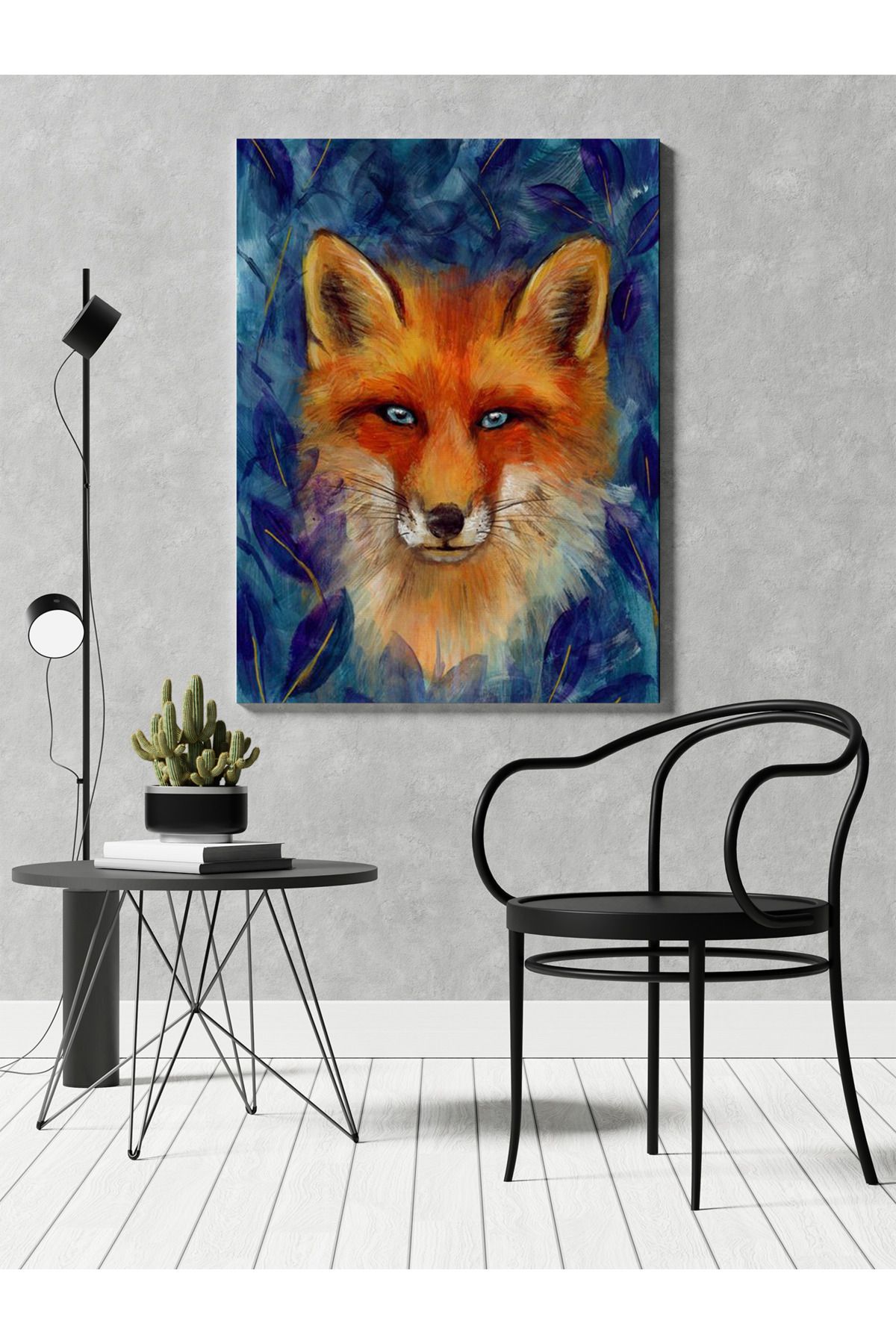 Kanvas Tablo Tilki Desenli Temalı Tablo