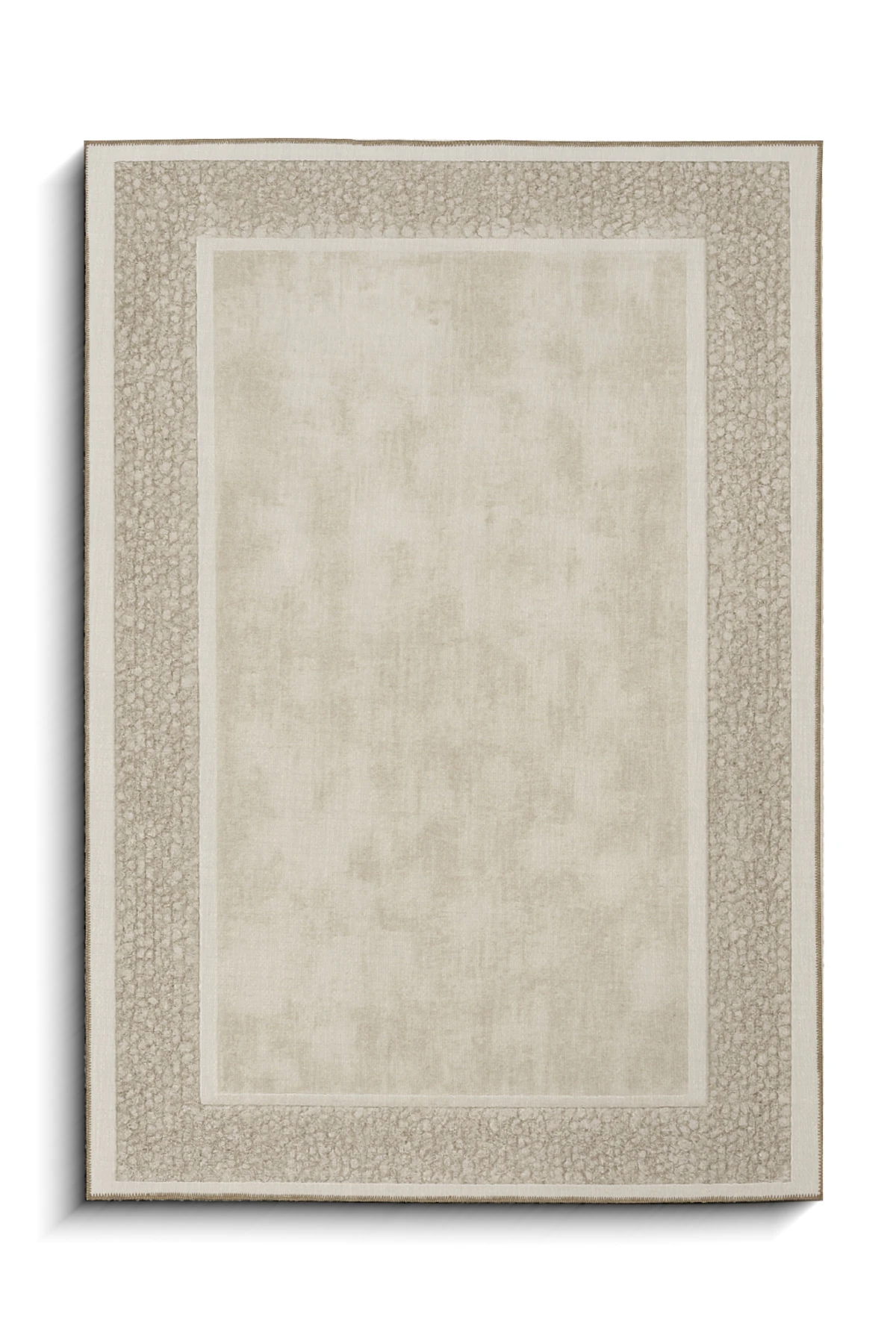 MOSSO Bej Temalı Soyut Klasik Desenli Dokuma Taban Modern Dekoratif Halı mosso327