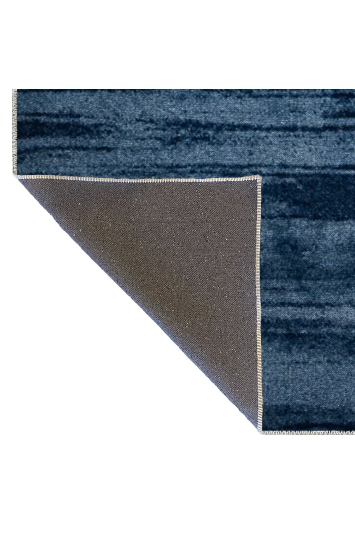 Mavi Lacivert Temalı Abstract Soyut Desenli Kreatif Modern Dekoratif Halı 3048