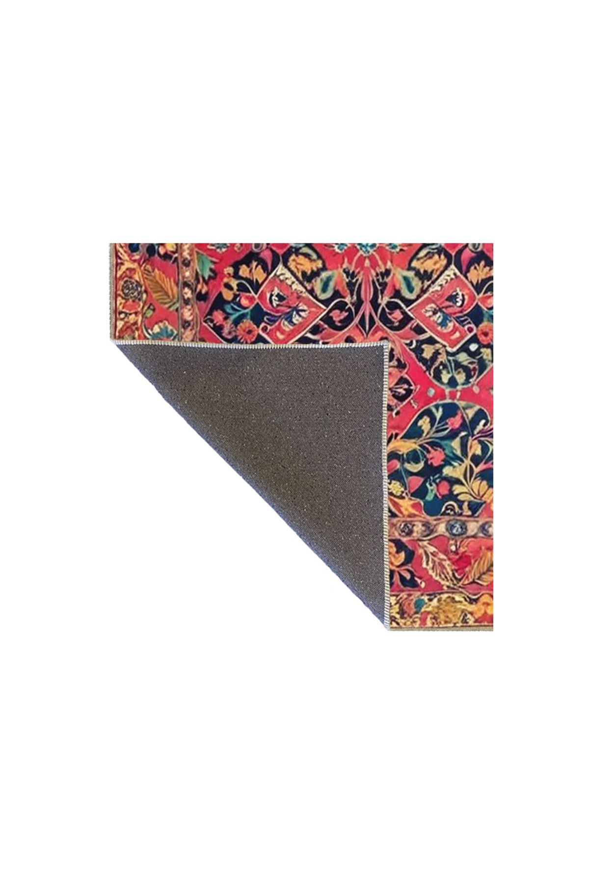 Paris Koleksiyonu Çok Renkli Geleneksel Motif Etnik Desenli Vintage Dekoratif Halı 74