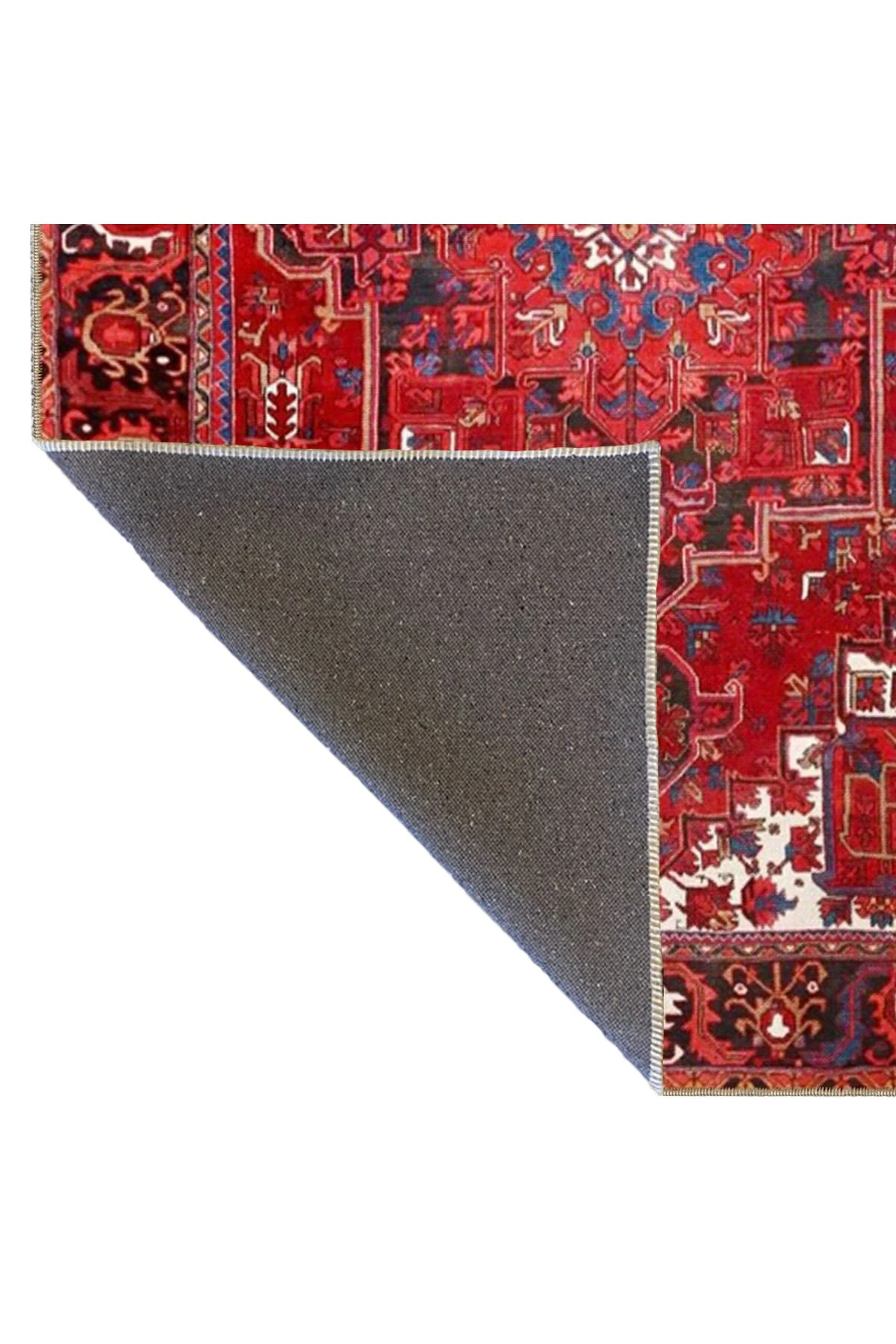 Kırmızı Renkte Geleneksel ve Geometrik Dekoratif Dokuma Taban Halı miravip15