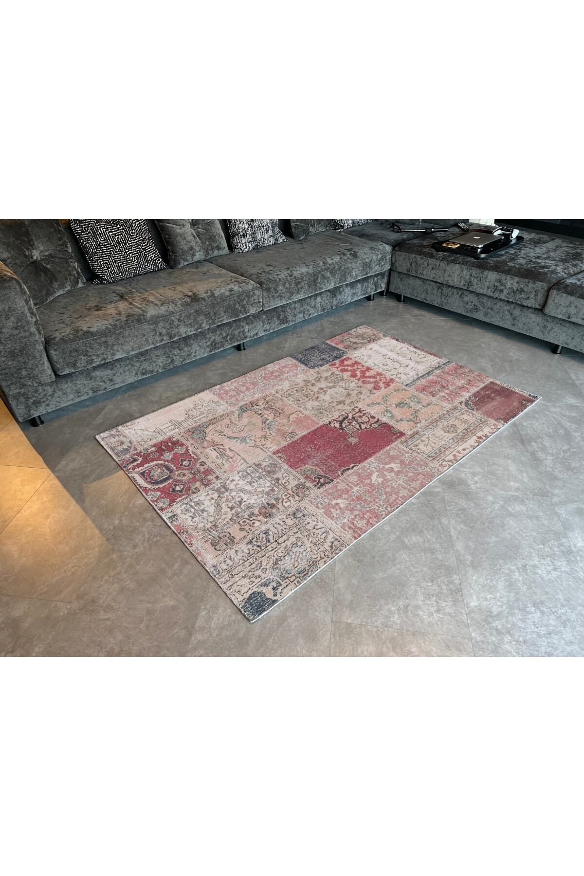 Mira Patchwork Vintage Görünüm Dokuma Taban Halı 973