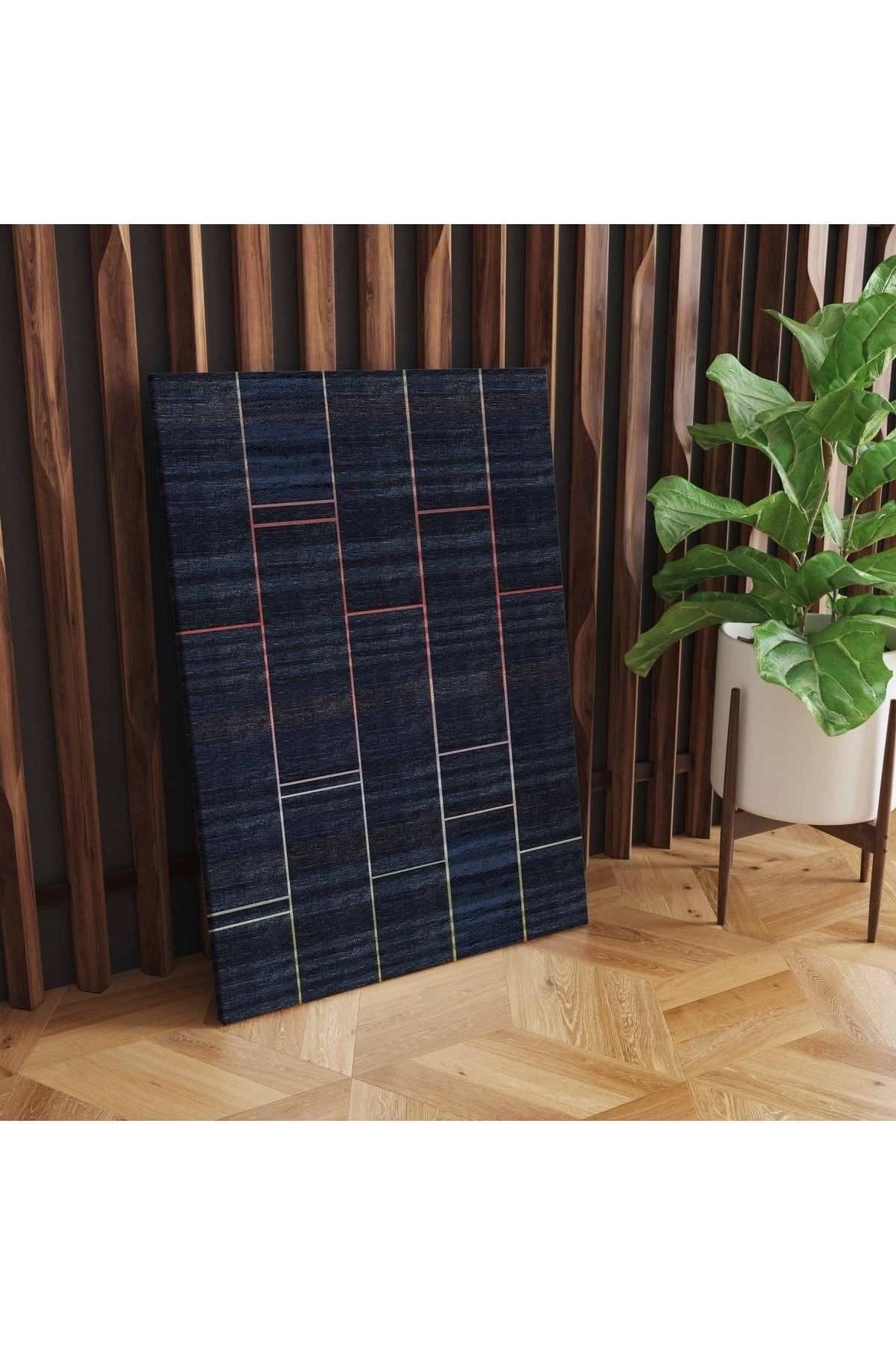 Kanvas Tablo Siyah Çizgili Geometrik Tema 46