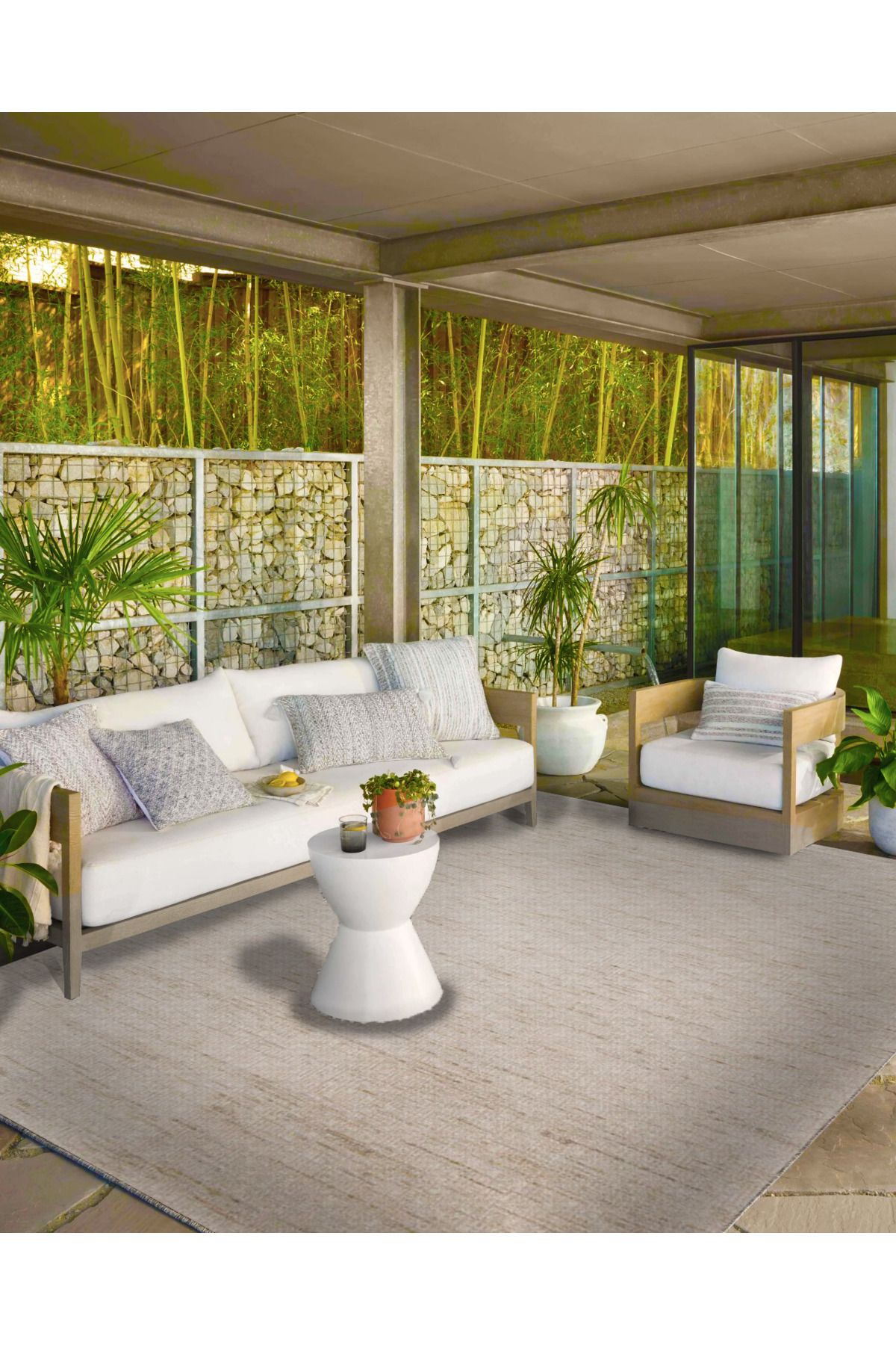 Krem Renkli Dekoratif Halı ve Yıkanabilir Halı miravip9648