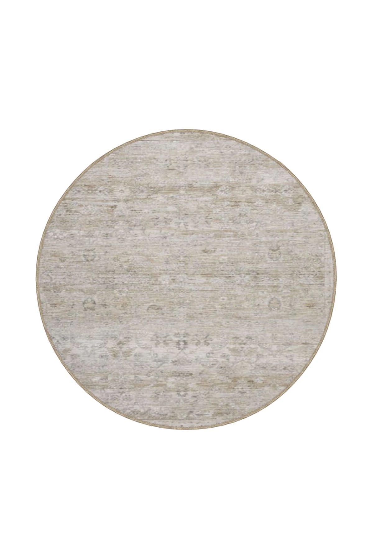 Krem Soyut Renkli Geleneksel Dekoratif Yıkanabilir Halı miravip9002