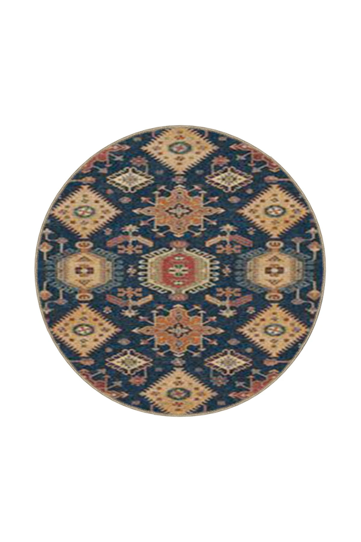 Modern Kahverengi Kübik Çok Renkli Dokuma Taban Halı miravip8115