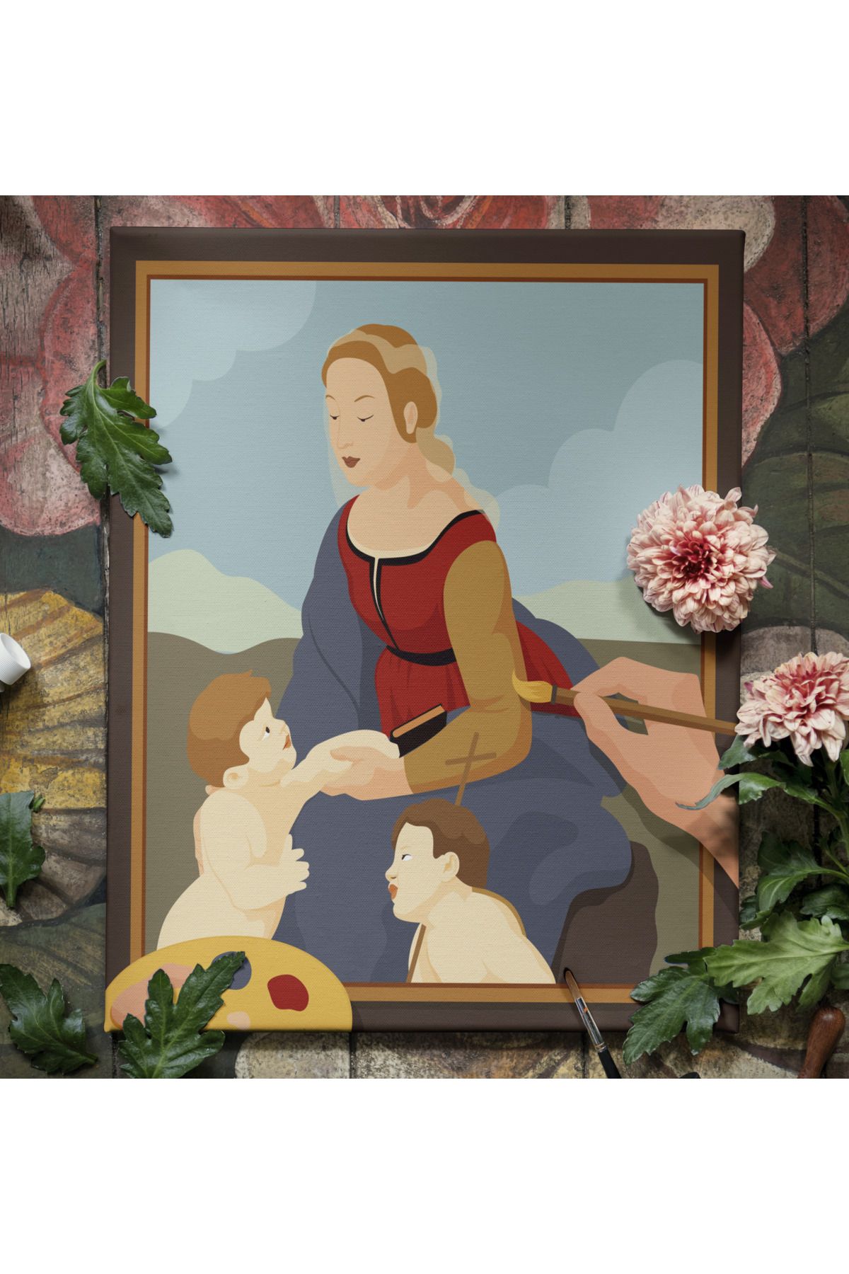 Kanvas Tablo Surreal Kadın Ve Çocuk Temalı