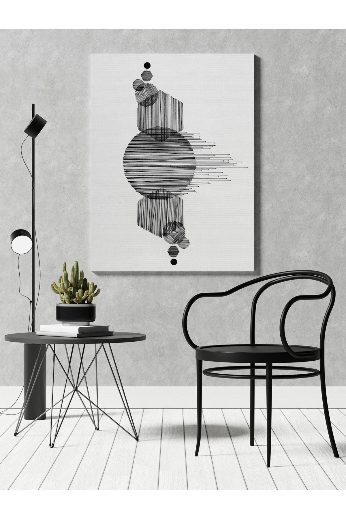 Kanvas Tablo Soyut Çizgili Temalı Desenli Temalı Tablo