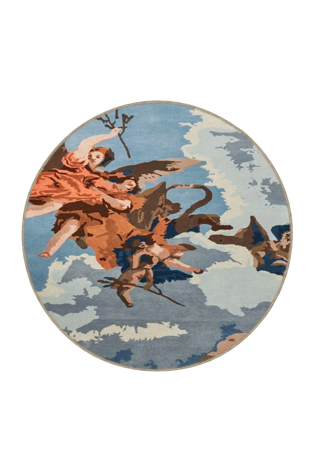 Uçan Kadın Desenli Renkli Dokuma Taban miravip659