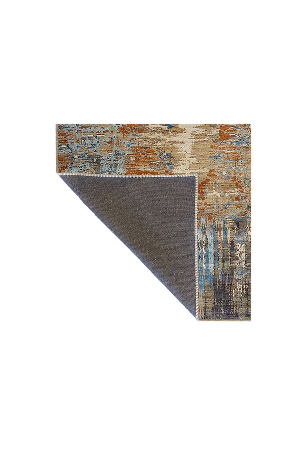 Karışık Tonlarda Etnik Desenli Dekoratif Dokuma Taban Halı miravip525