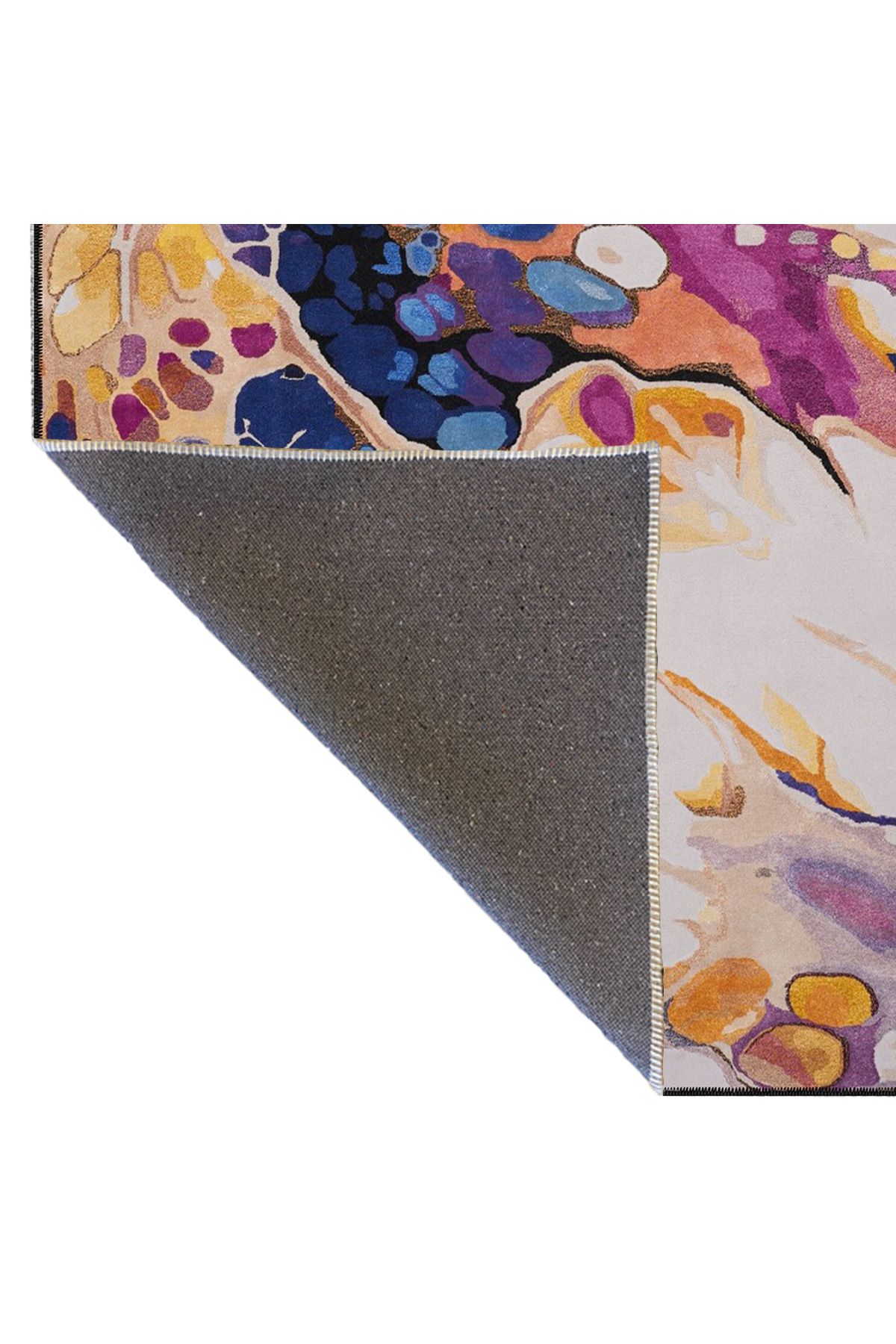 Krem Patlak Temalı Modern Dekoratif Halı ve Yıkanabilir Halı miravip9602