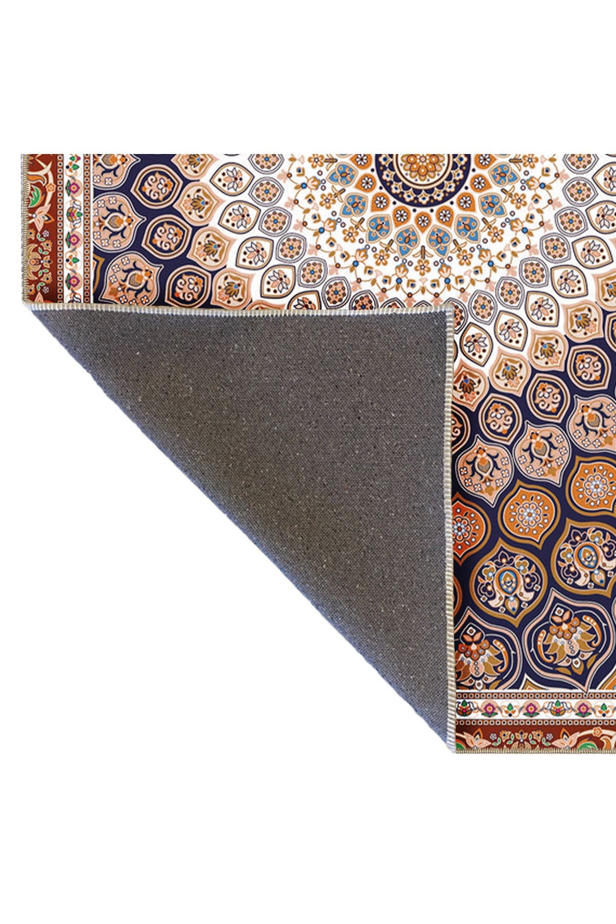 Çok Renkli Geleneksel Motif Etnik Desenli Vintage Dekoratif Halı 5091