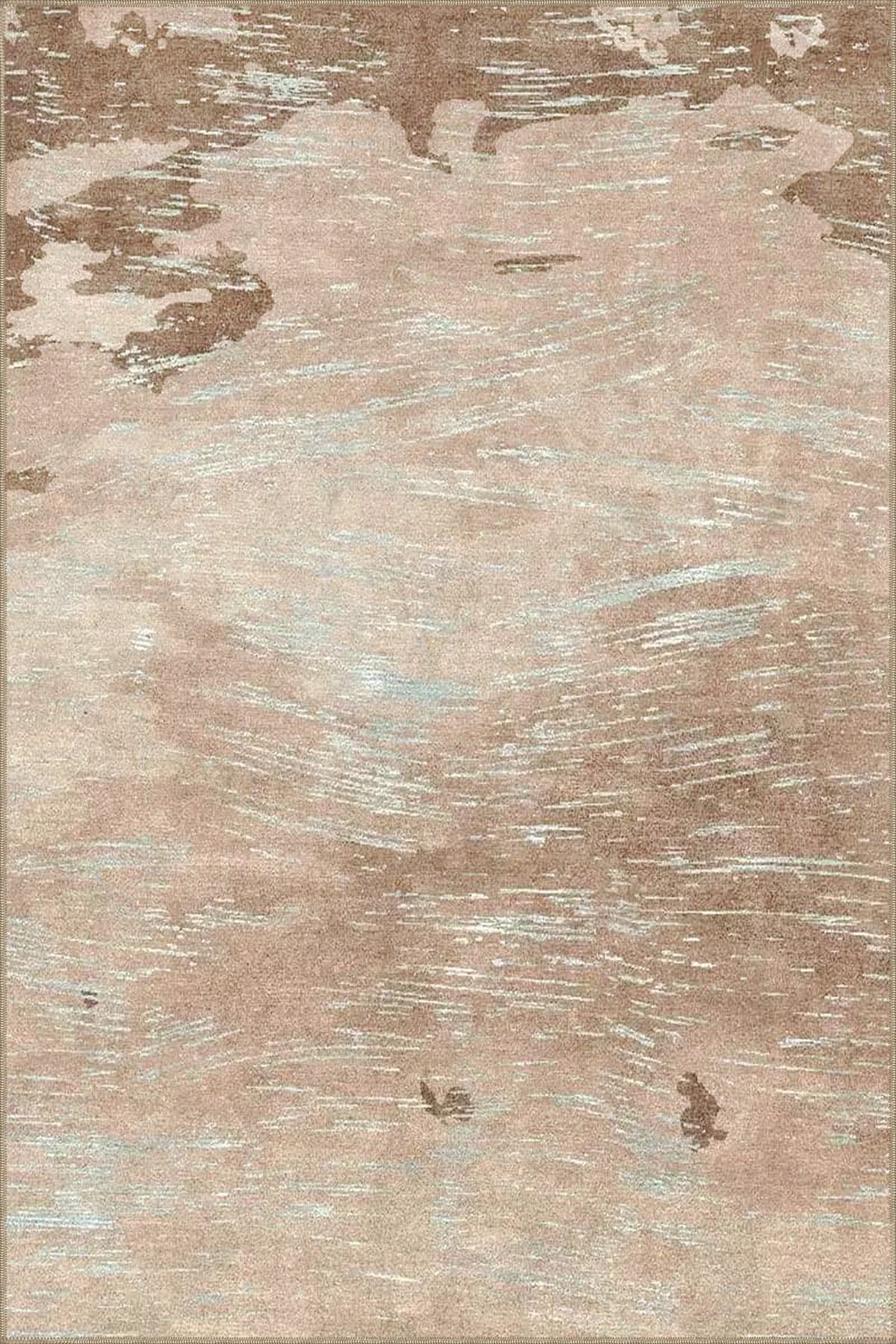 Kahverengi Pastel Desenli Dekoratif Halı miravip888